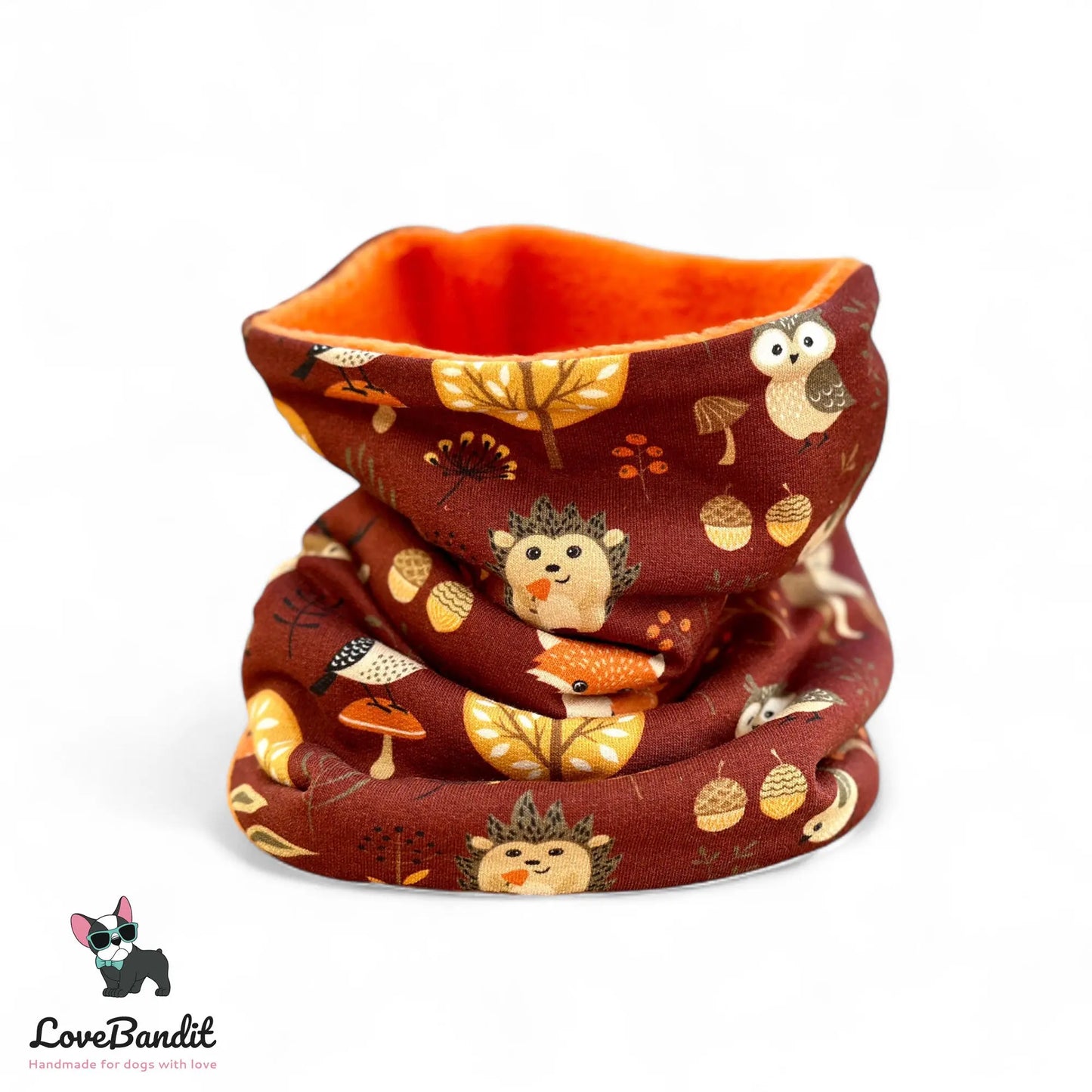 Hundeloop Hundeschal Herbstwald Braun Orange - LoveBandit