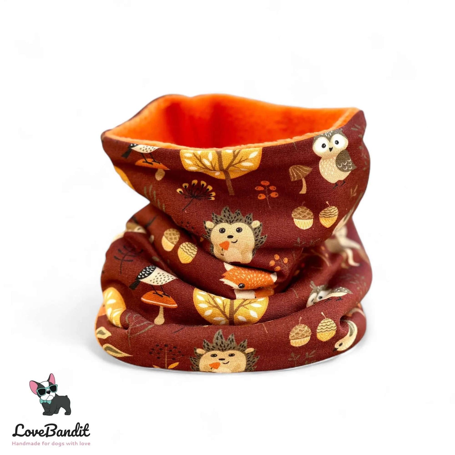 Hundeloop Hundeschal Herbstwald Braun Orange - LoveBandit