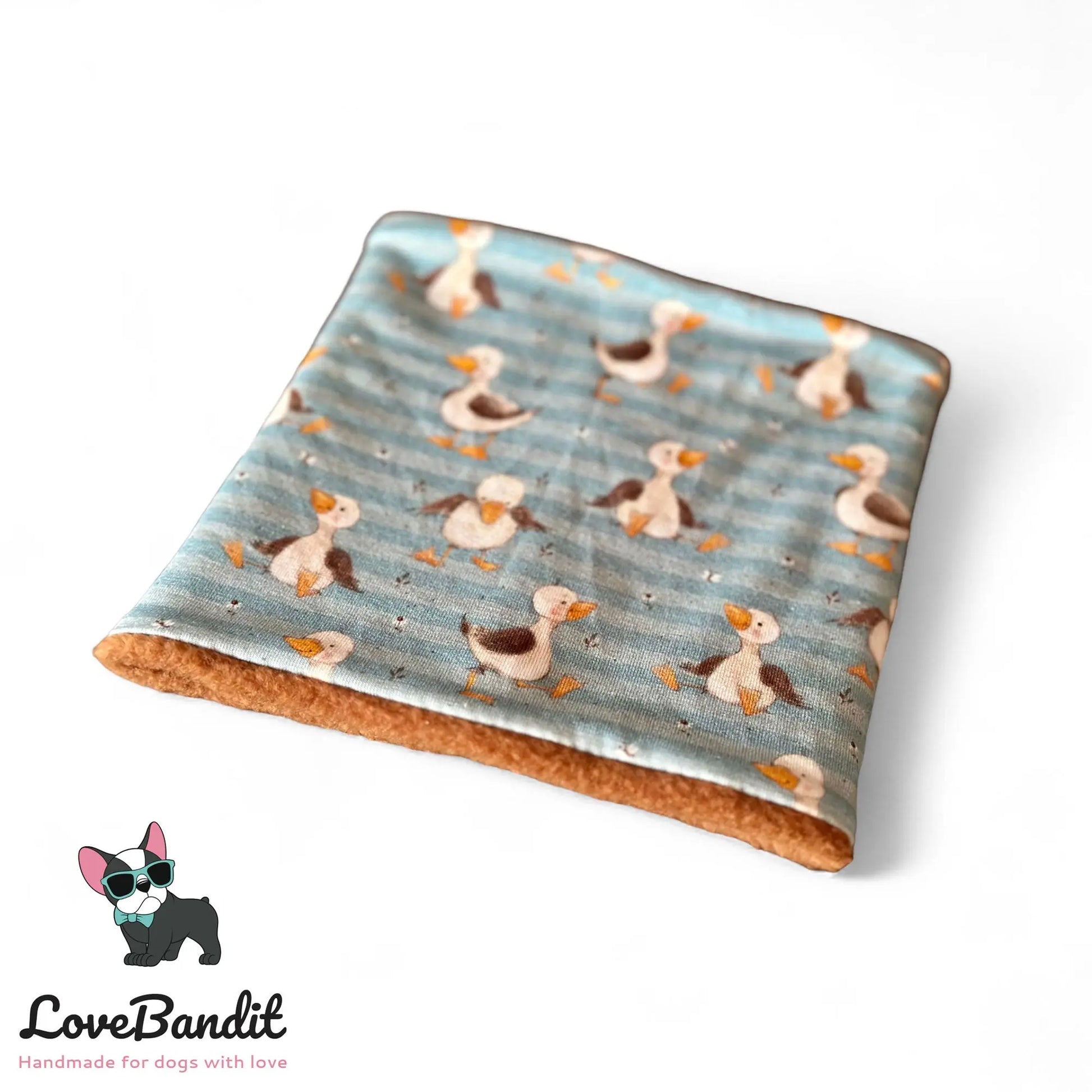 Hundeloop Hundeschal Gänse blau gestreift - LoveBandit