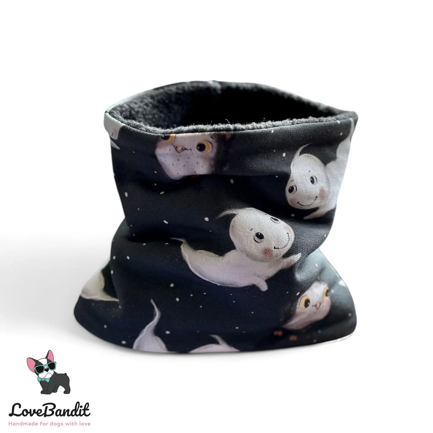 Hundeloop Hundeschal Kleines Gespenst Anthrazit - LoveBandit