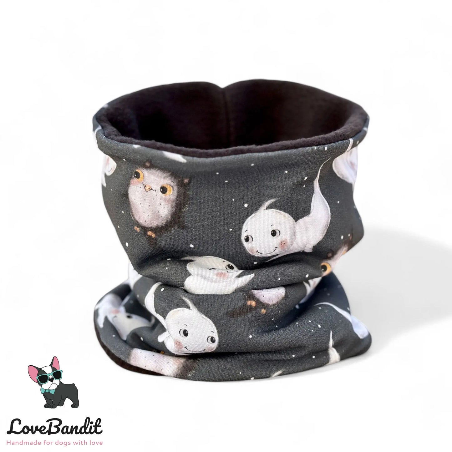Hundeloop Hundeschal Kleines Gespenst Anthrazit - LoveBandit