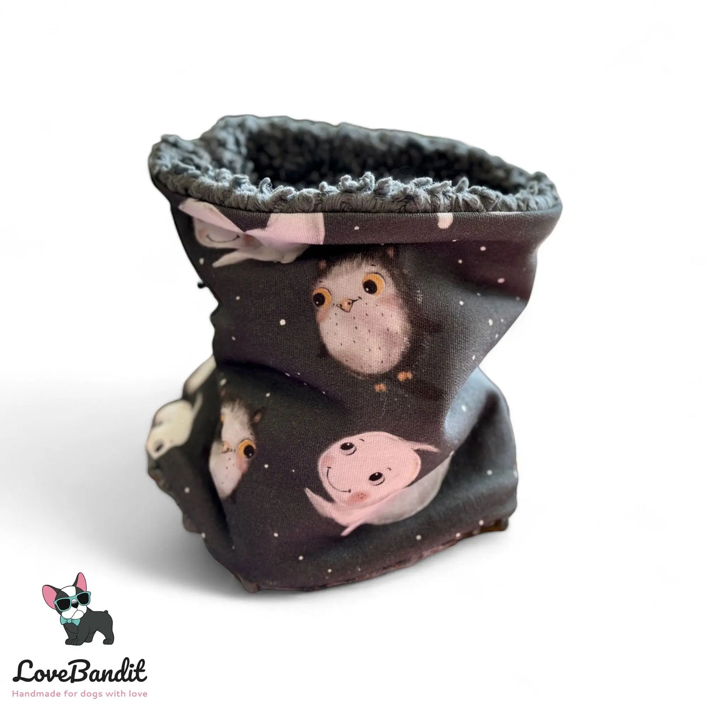 Hundeloop Hundeschal Kleines Gespenst Anthrazit - LoveBandit