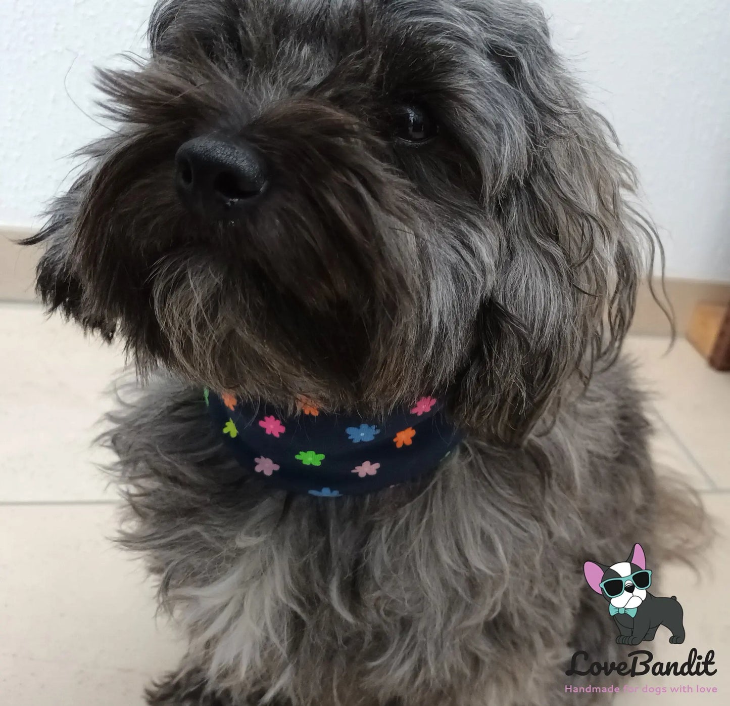 Hundeloop Hundeschal Reh Hase Eichhörnchen oliv - LoveBandit
