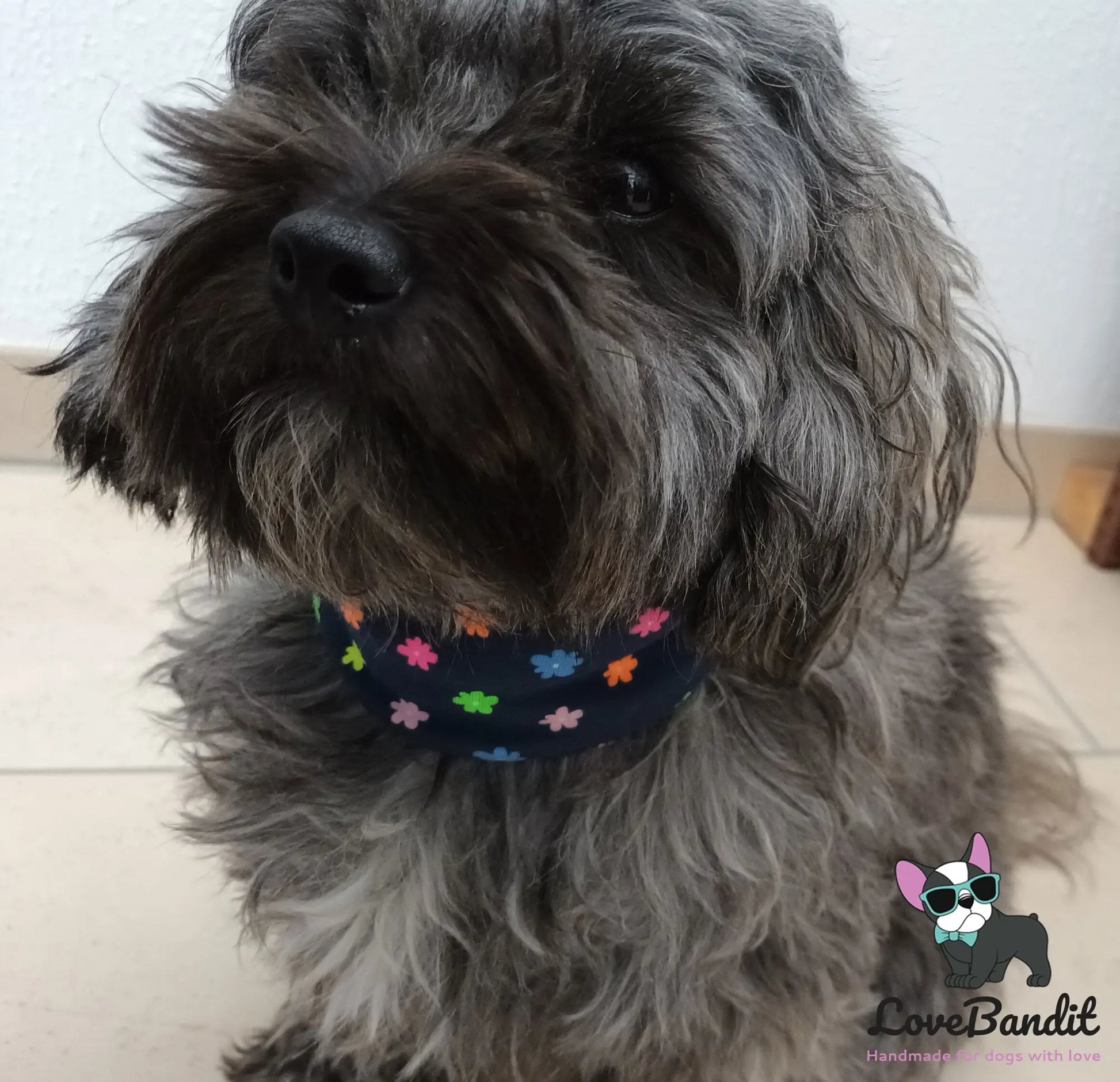 Hundeloop Hundeschal Reh Hase Eichhörnchen oliv - LoveBandit
