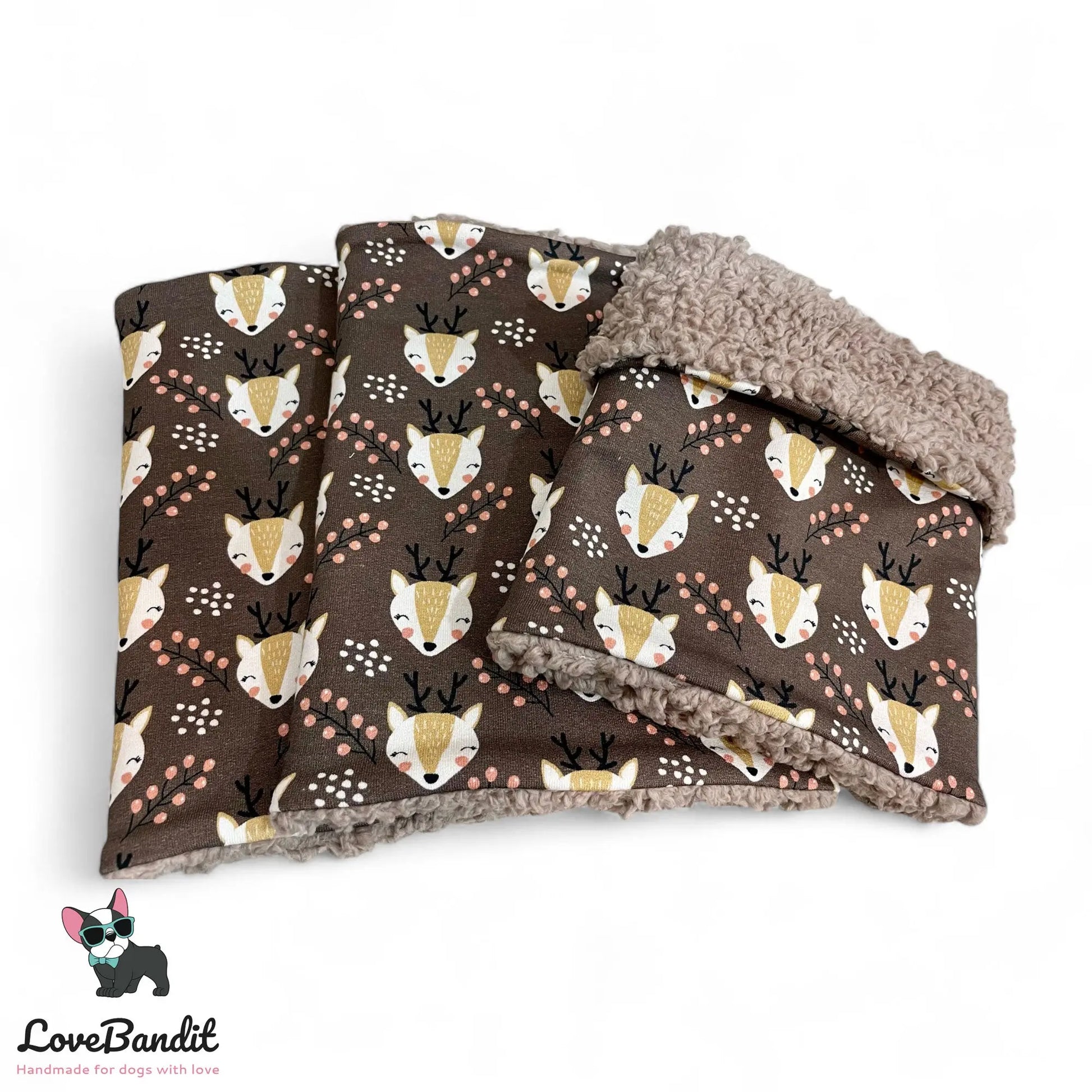 Hundeloop Hundeschal Rentier Braun - LoveBandit