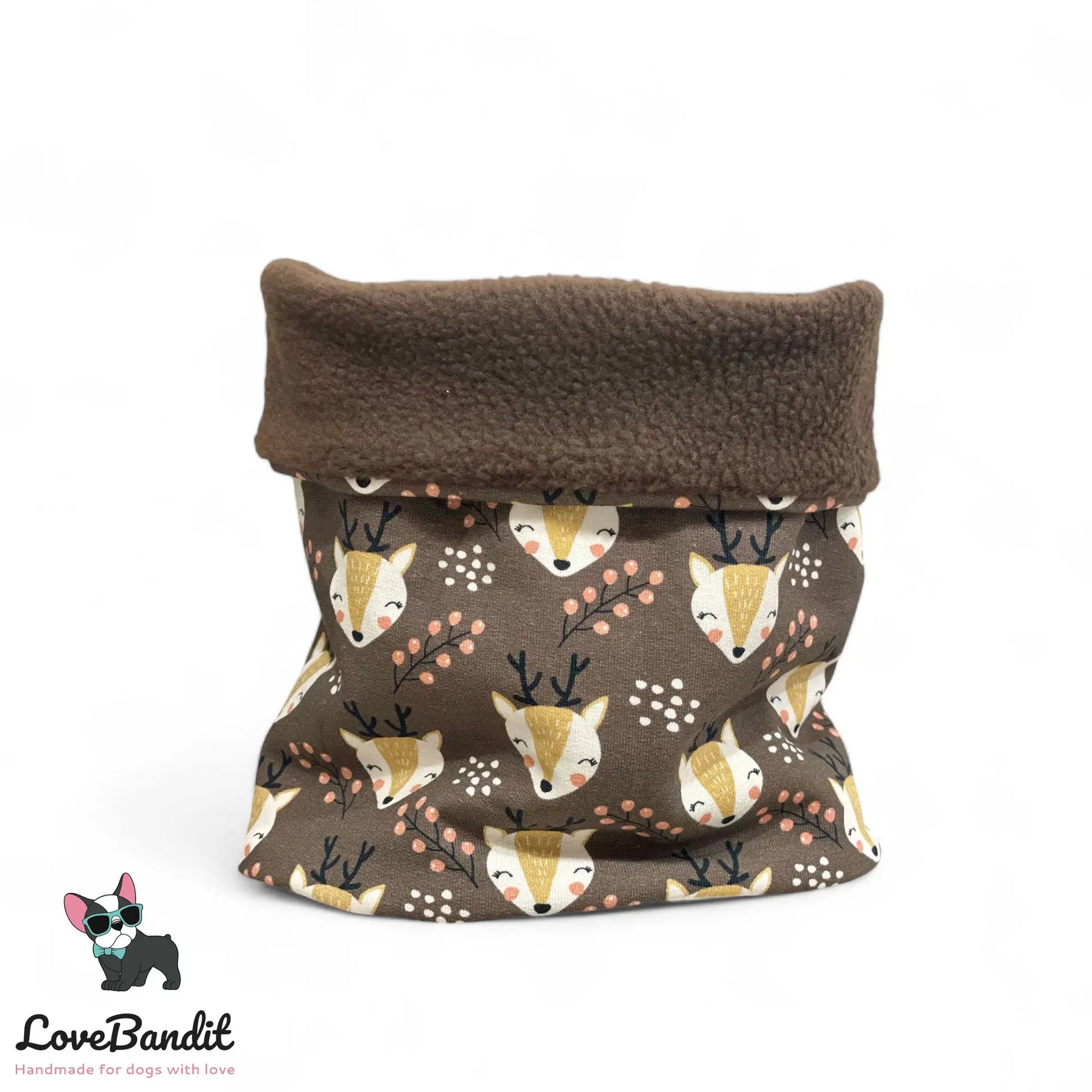 Hundeloop Hundeschal Rentier Braun - LoveBandit