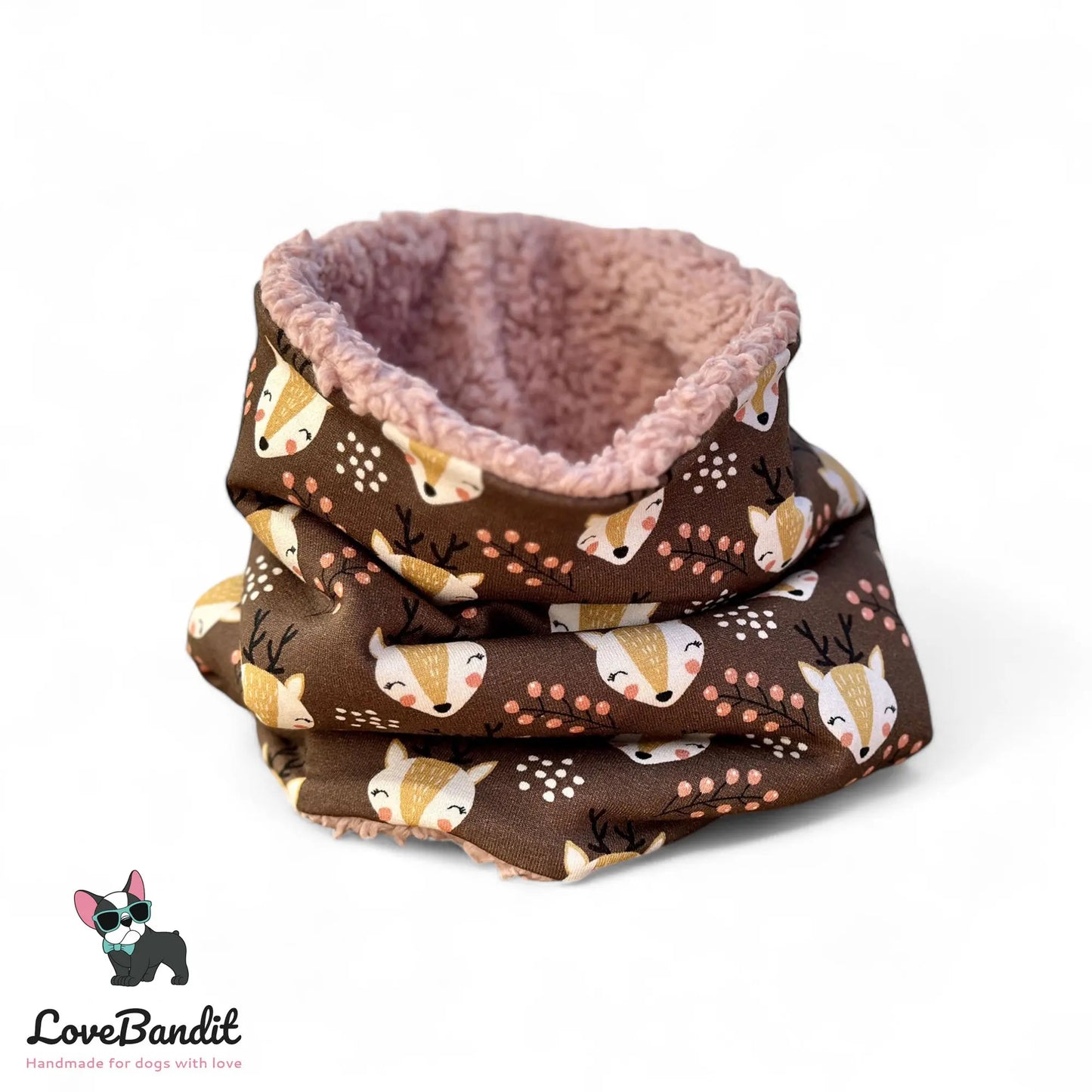 Hundeloop Hundeschal Rentier Braun - LoveBandit