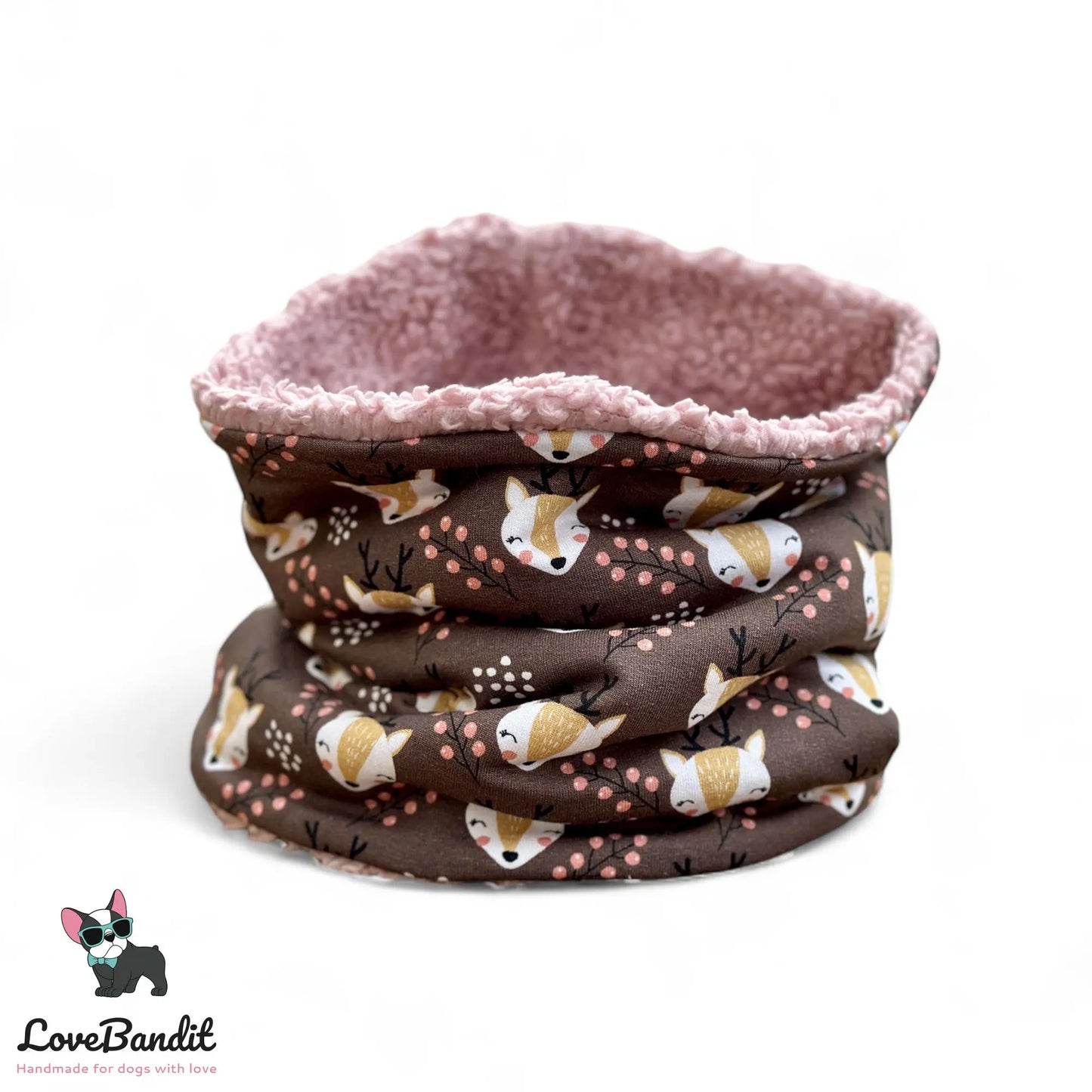 Hundeloop Hundeschal Rentier Braun - LoveBandit