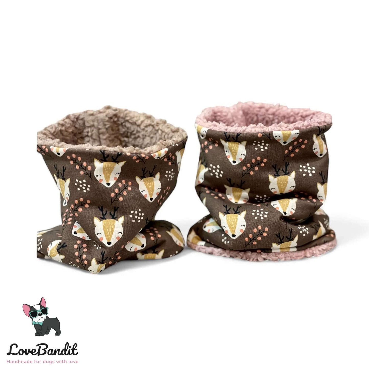Hundeloop Hundeschal Rentier Braun - LoveBandit