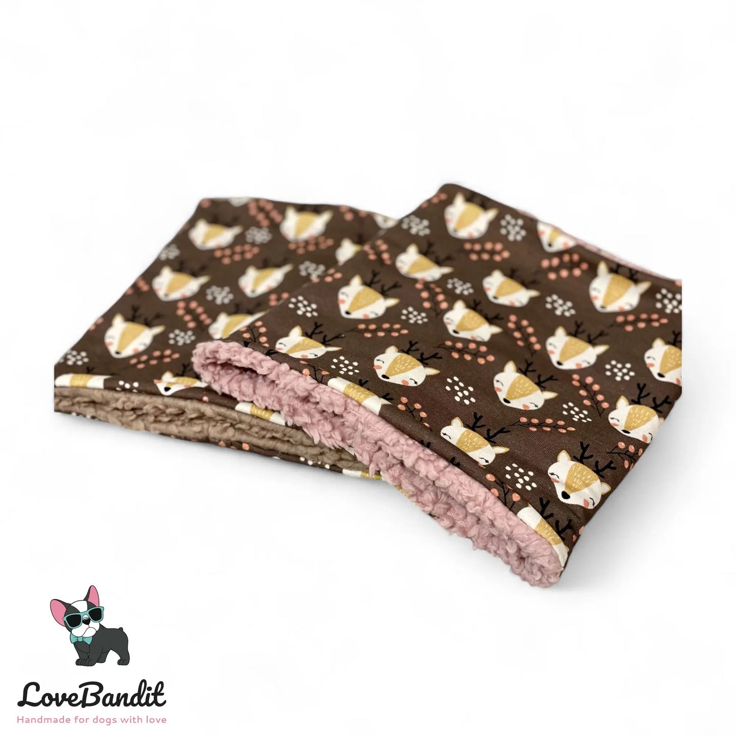 Hundeloop Hundeschal Rentier Braun - LoveBandit