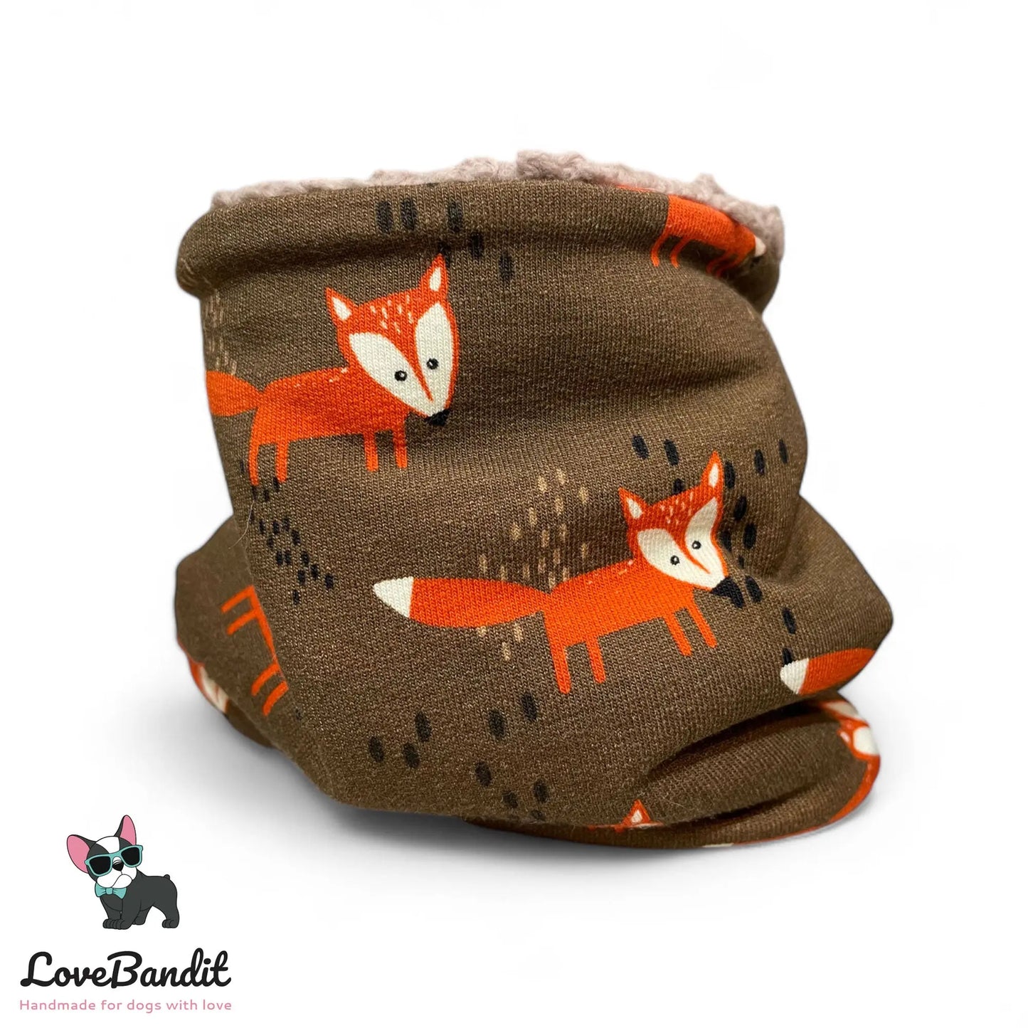 Hundeloop Hundeschal Fuchs Braun Orange - LoveBandit