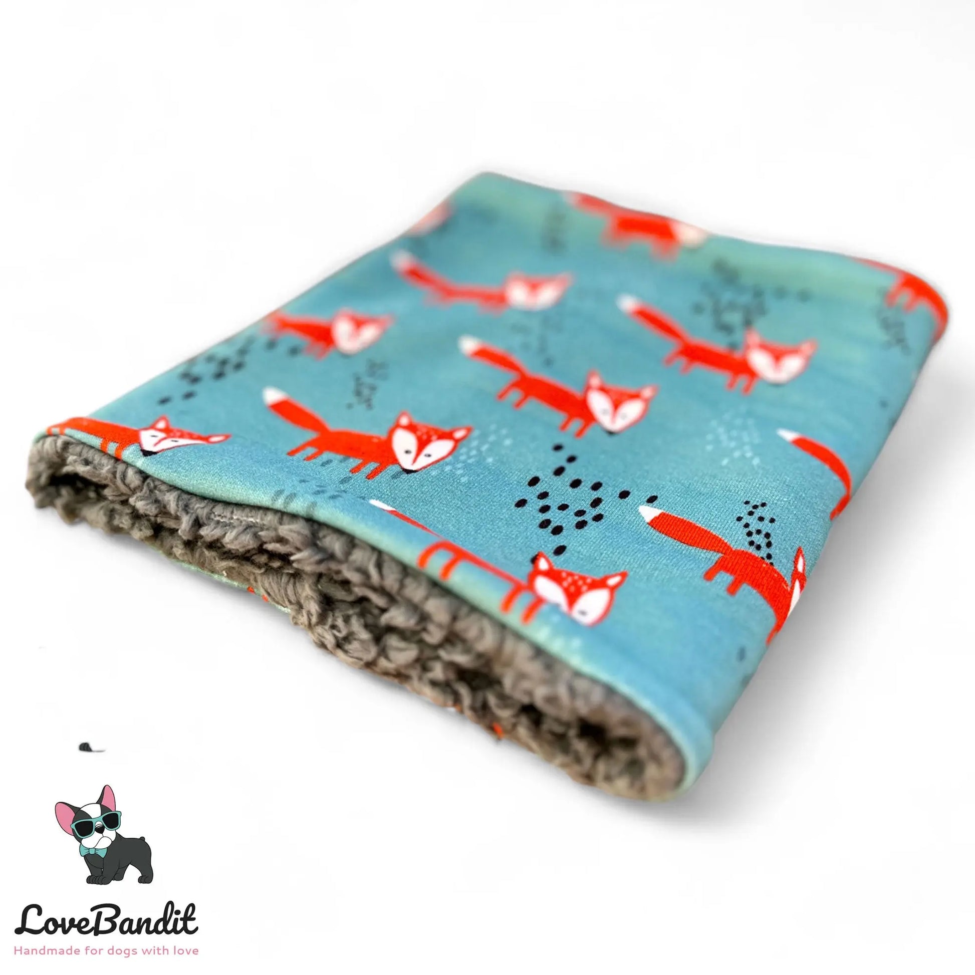 Hundeloop Hundeschal Fuchs Petrol Orange - LoveBandit