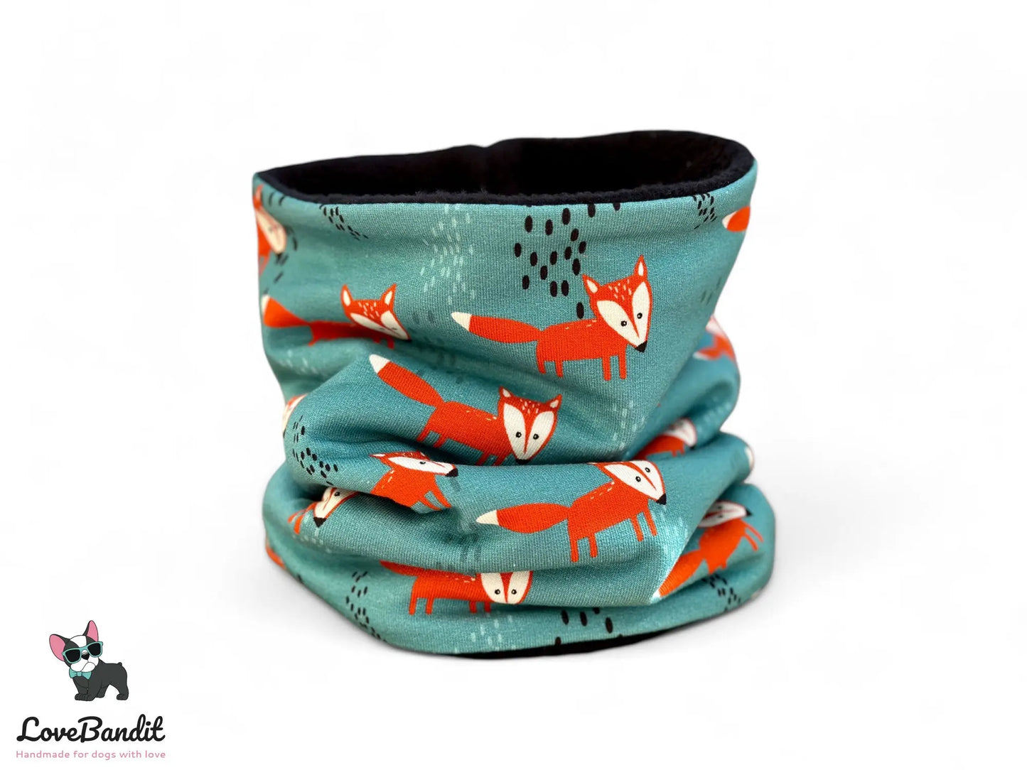 Hundeloop Hundeschal Fuchs Petrol Orange - LoveBandit