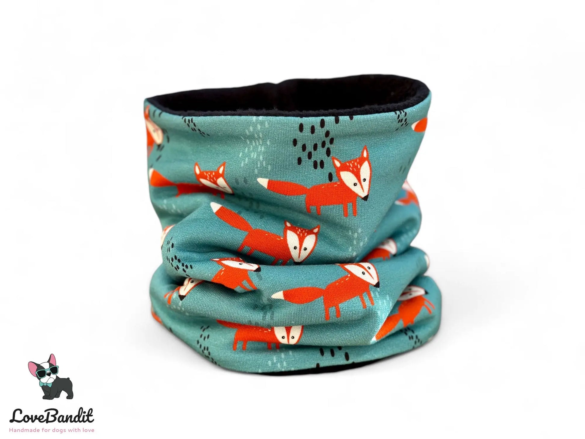 Hundeloop Hundeschal Fuchs Petrol Orange - LoveBandit