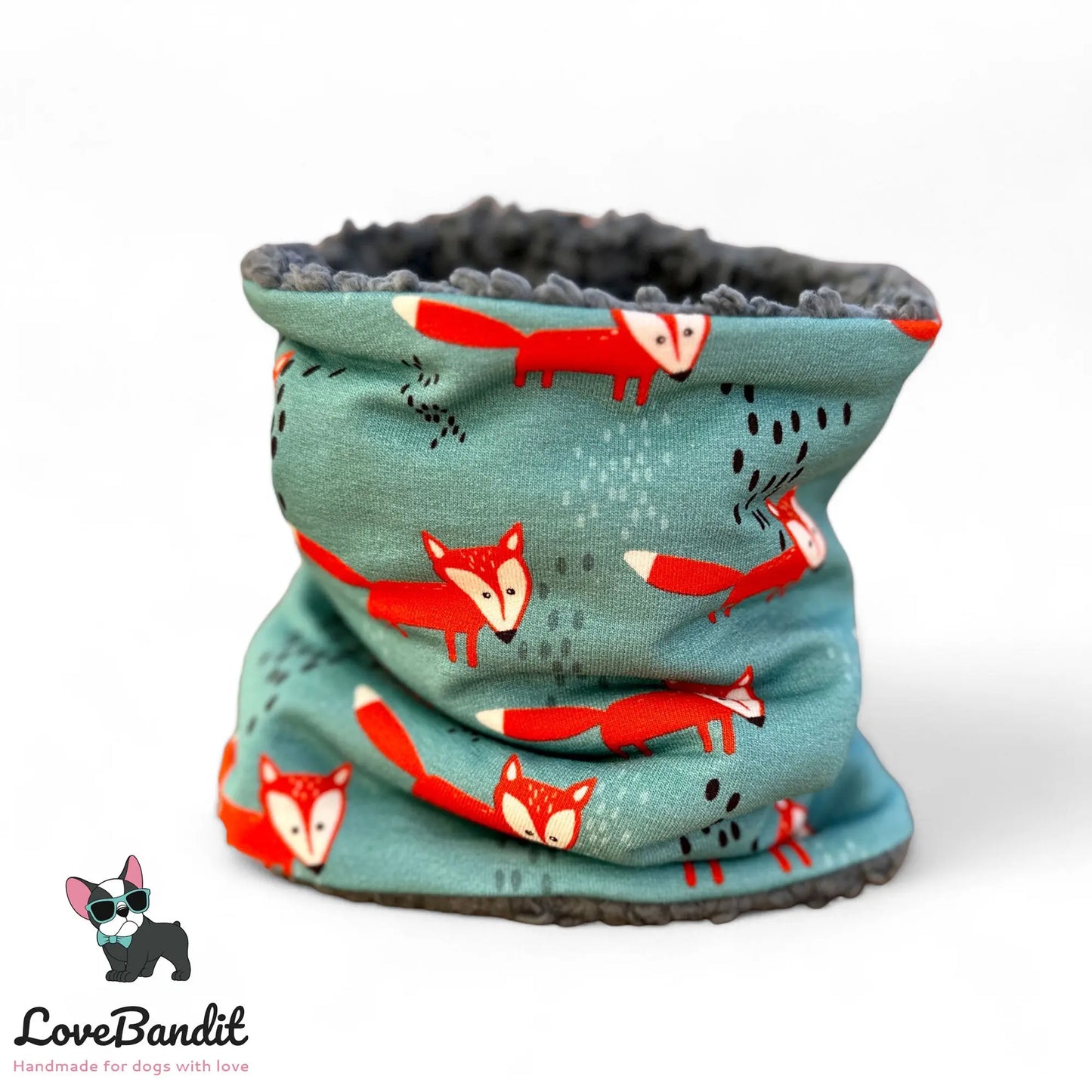 Hundeloop Hundeschal Fuchs Petrol Orange - LoveBandit