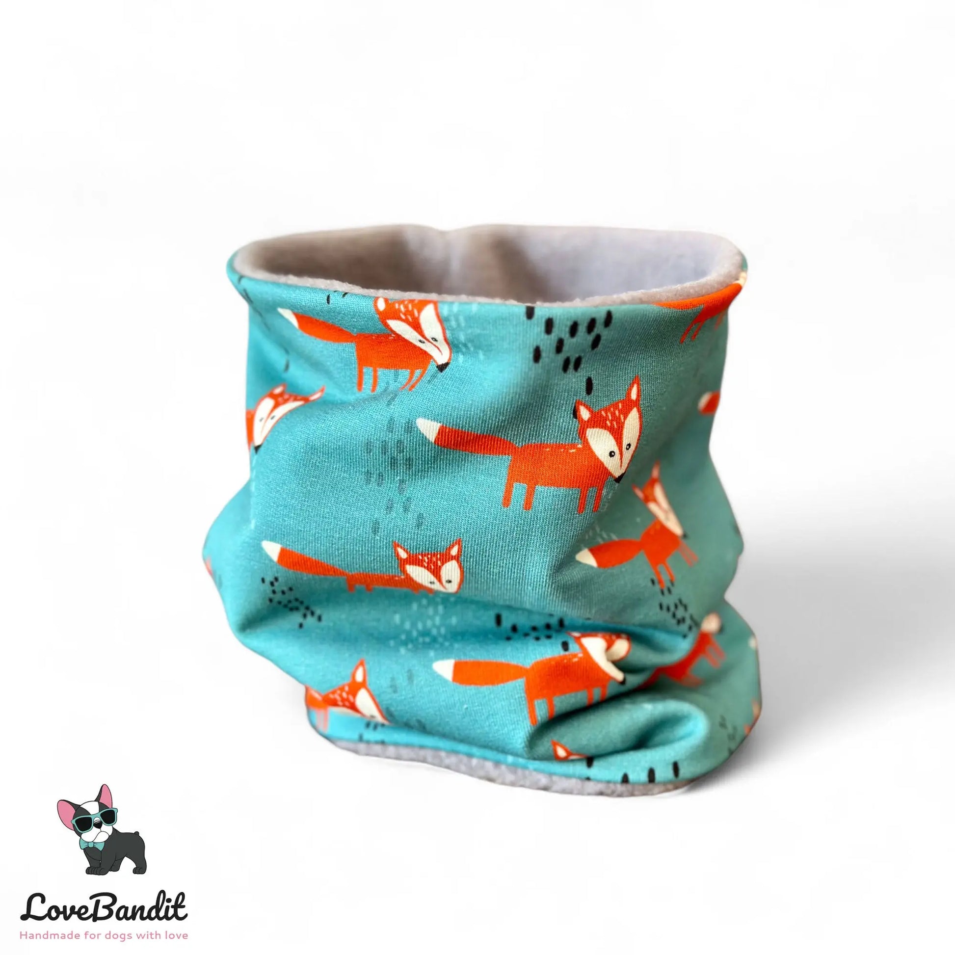 Hundeloop Hundeschal Fuchs Petrol Orange - LoveBandit