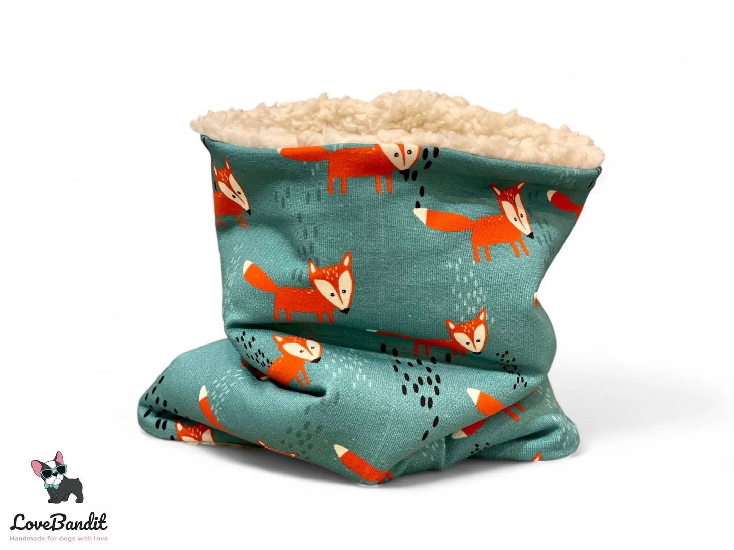 Hundeloop Hundeschal Fuchs Petrol Orange - LoveBandit