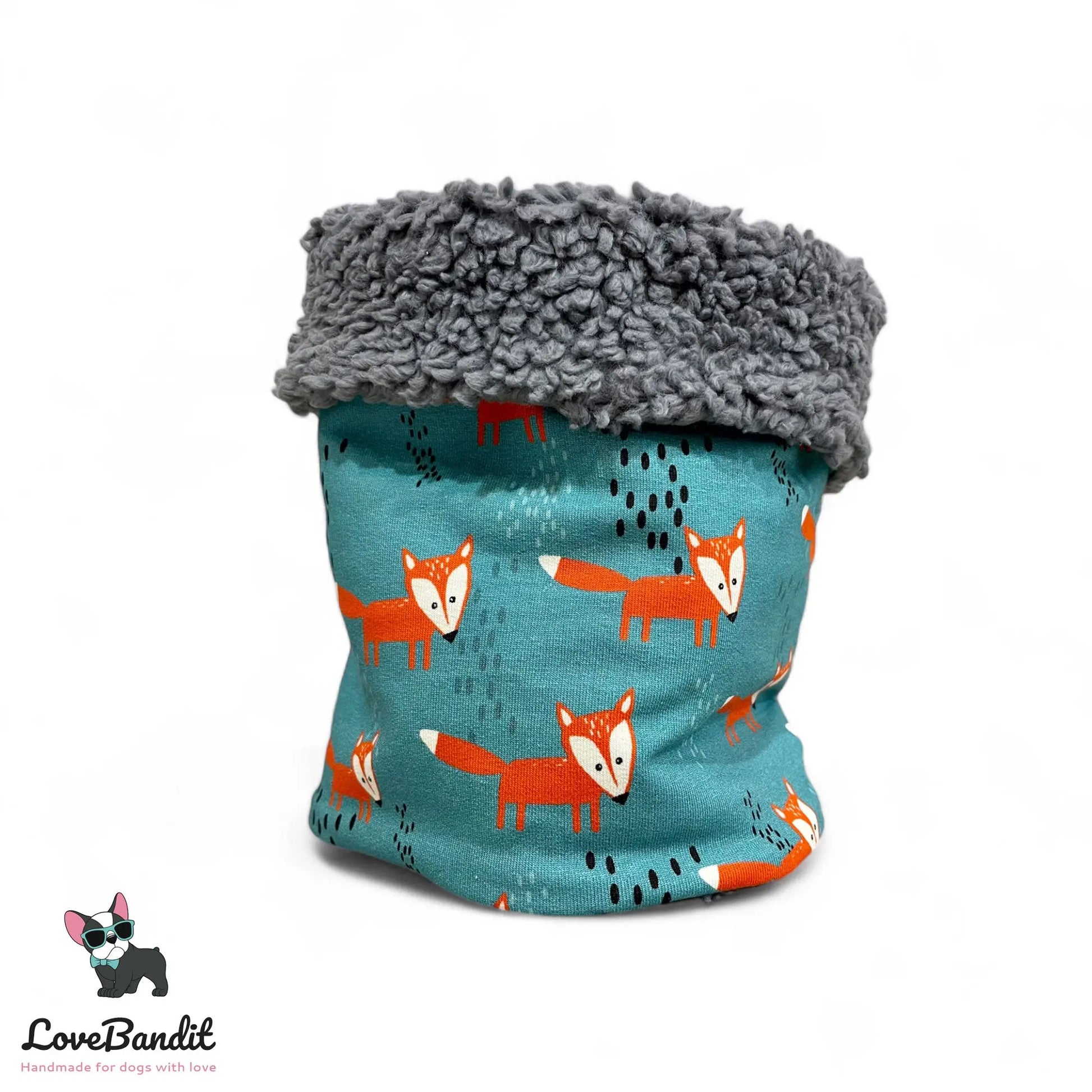 Hundeloop Hundeschal Fuchs Petrol Orange - LoveBandit