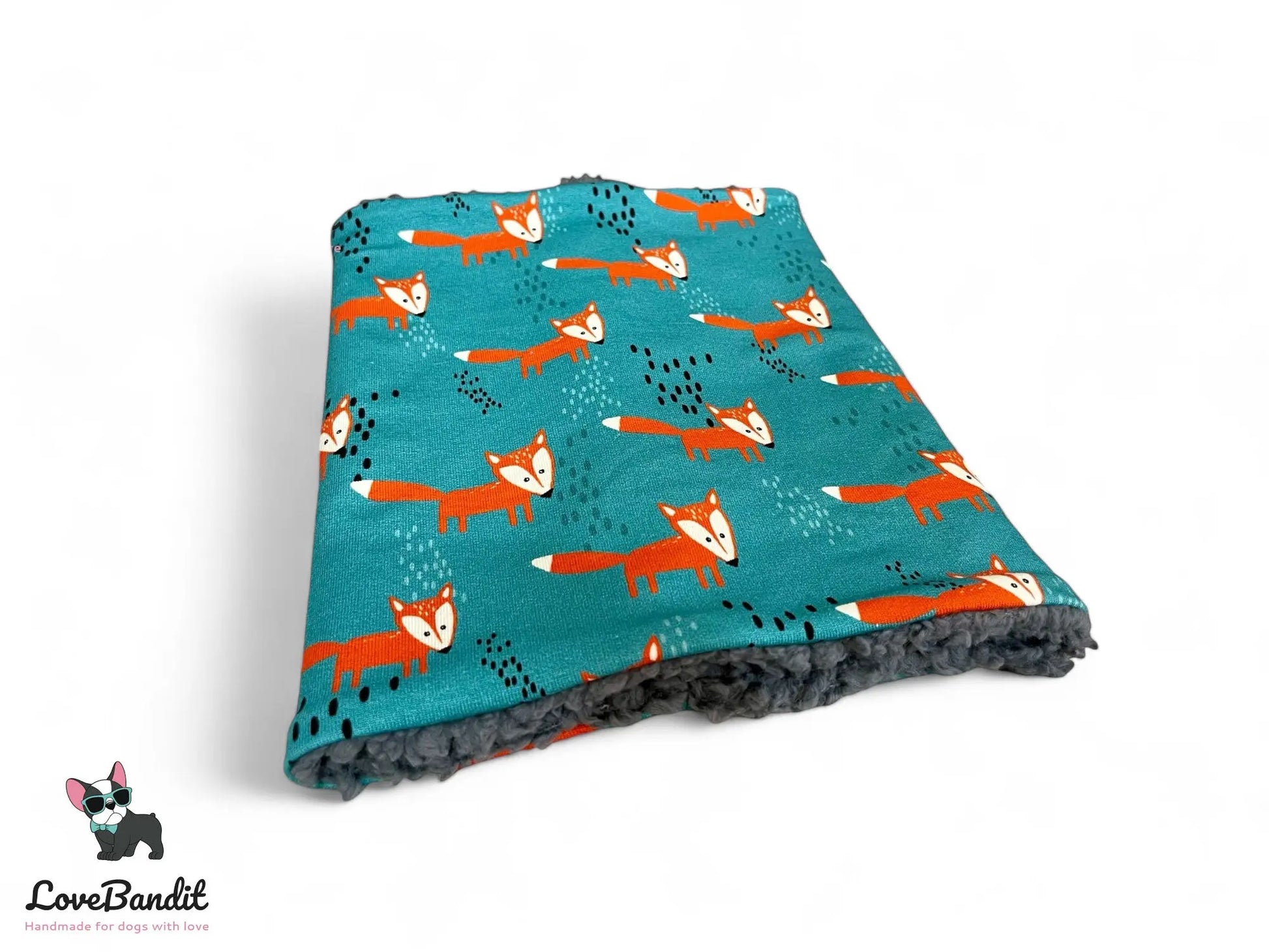 Hundeloop Hundeschal Fuchs Petrol Orange - LoveBandit