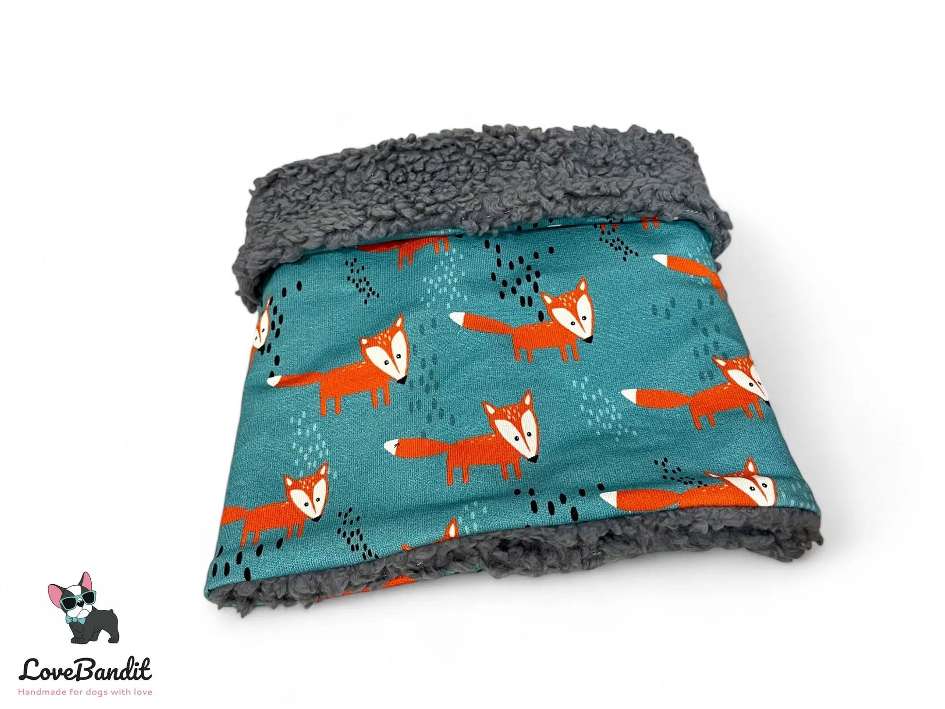 Hundeloop Hundeschal Fuchs Petrol Orange - LoveBandit