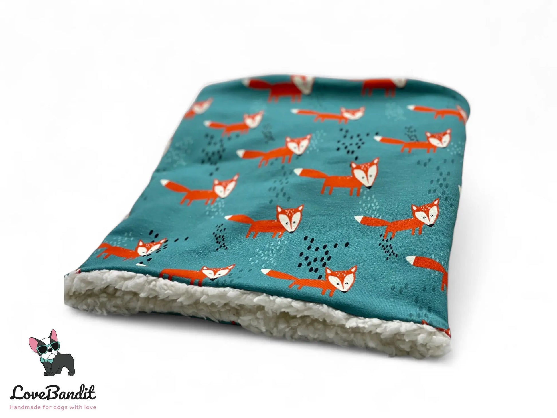 Hundeloop Hundeschal Fuchs Petrol Orange - LoveBandit