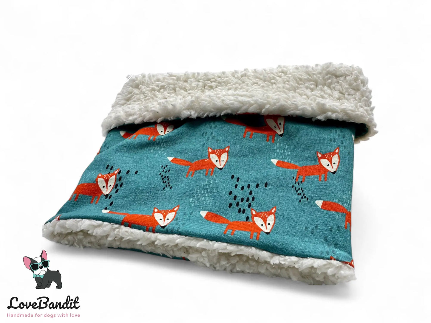 Hundeloop Hundeschal Fuchs Petrol Orange - LoveBandit
