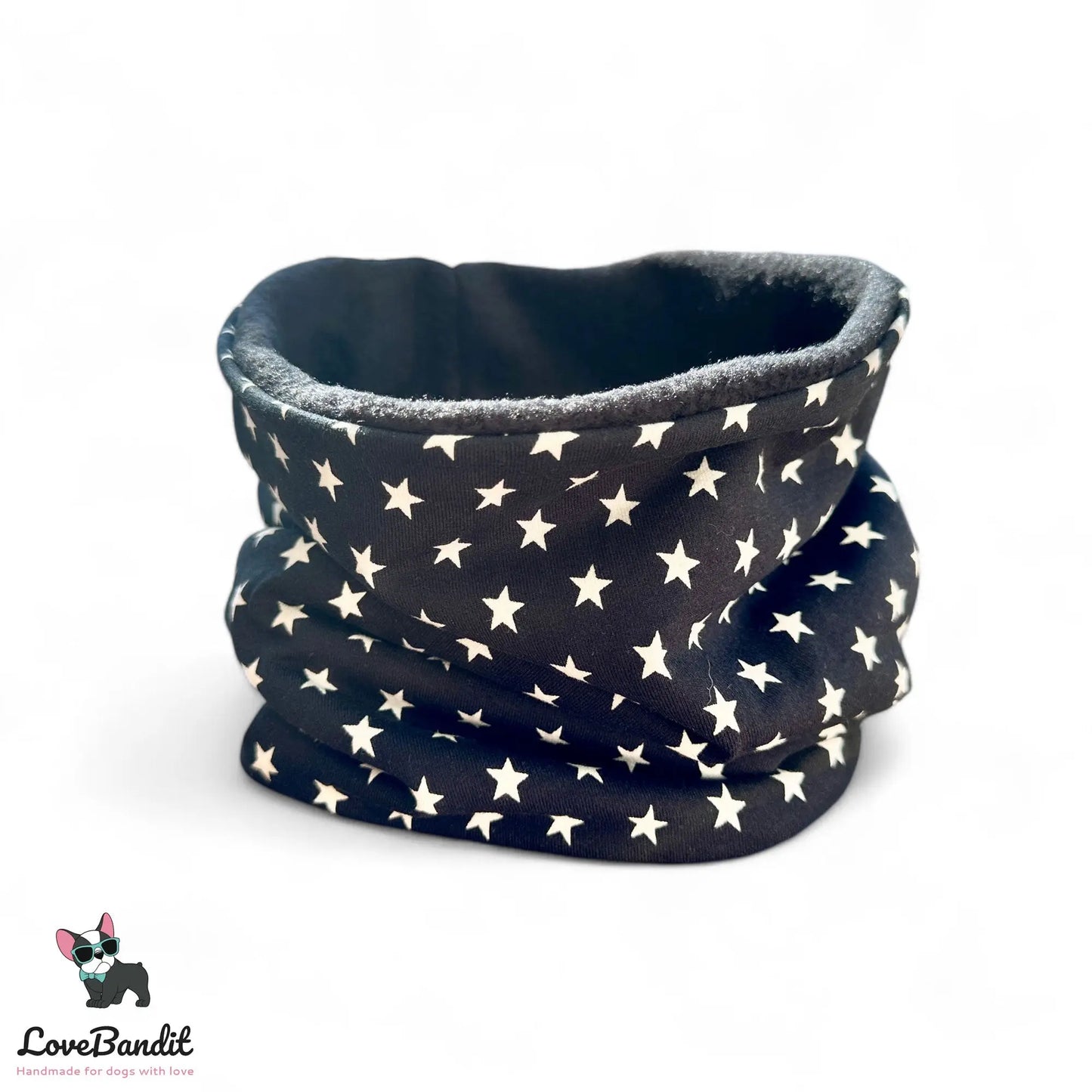 Hundeloop Hundeschal Sterne schwarz - LoveBandit