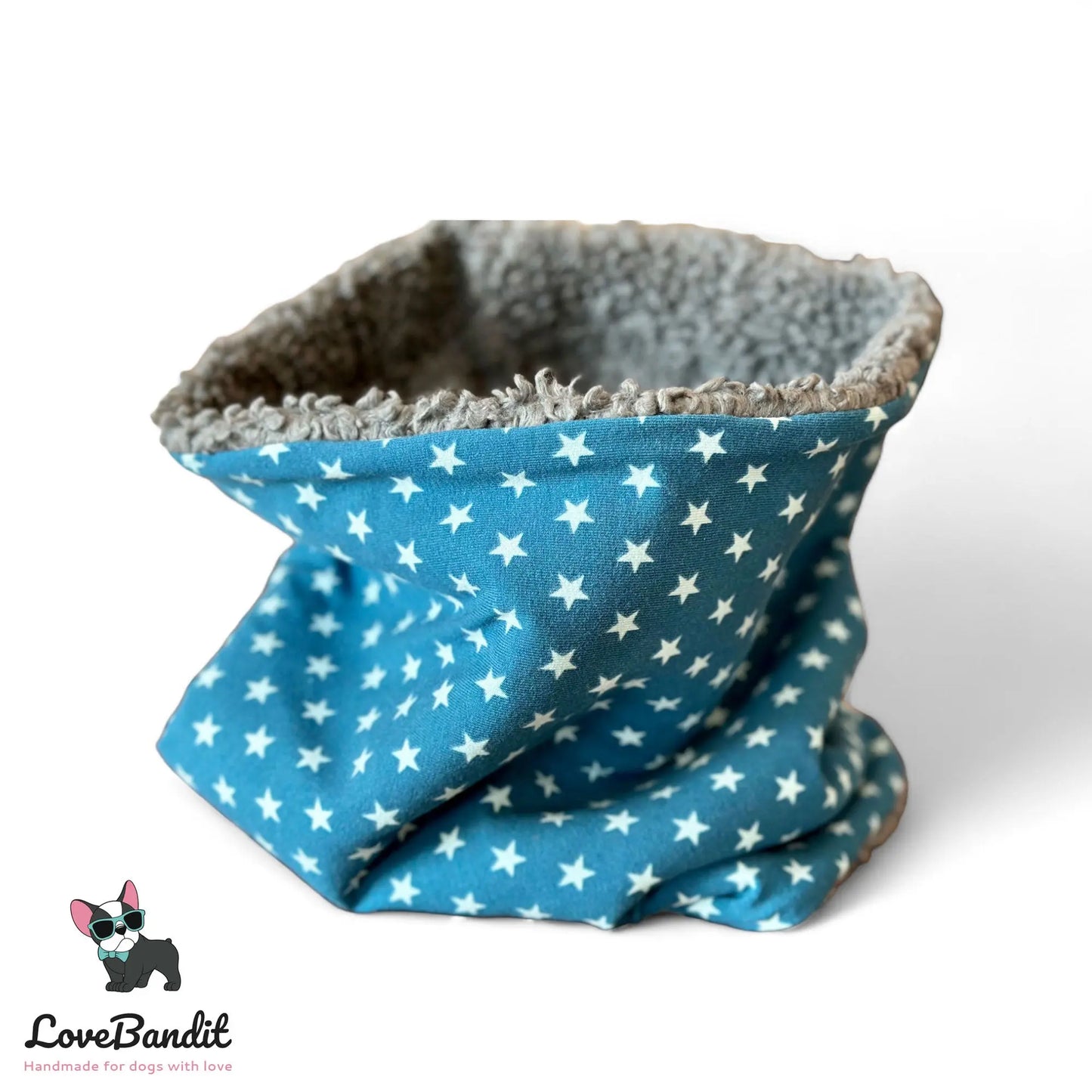 Hundeloop Hundeschal Sterne Petrol - LoveBandit