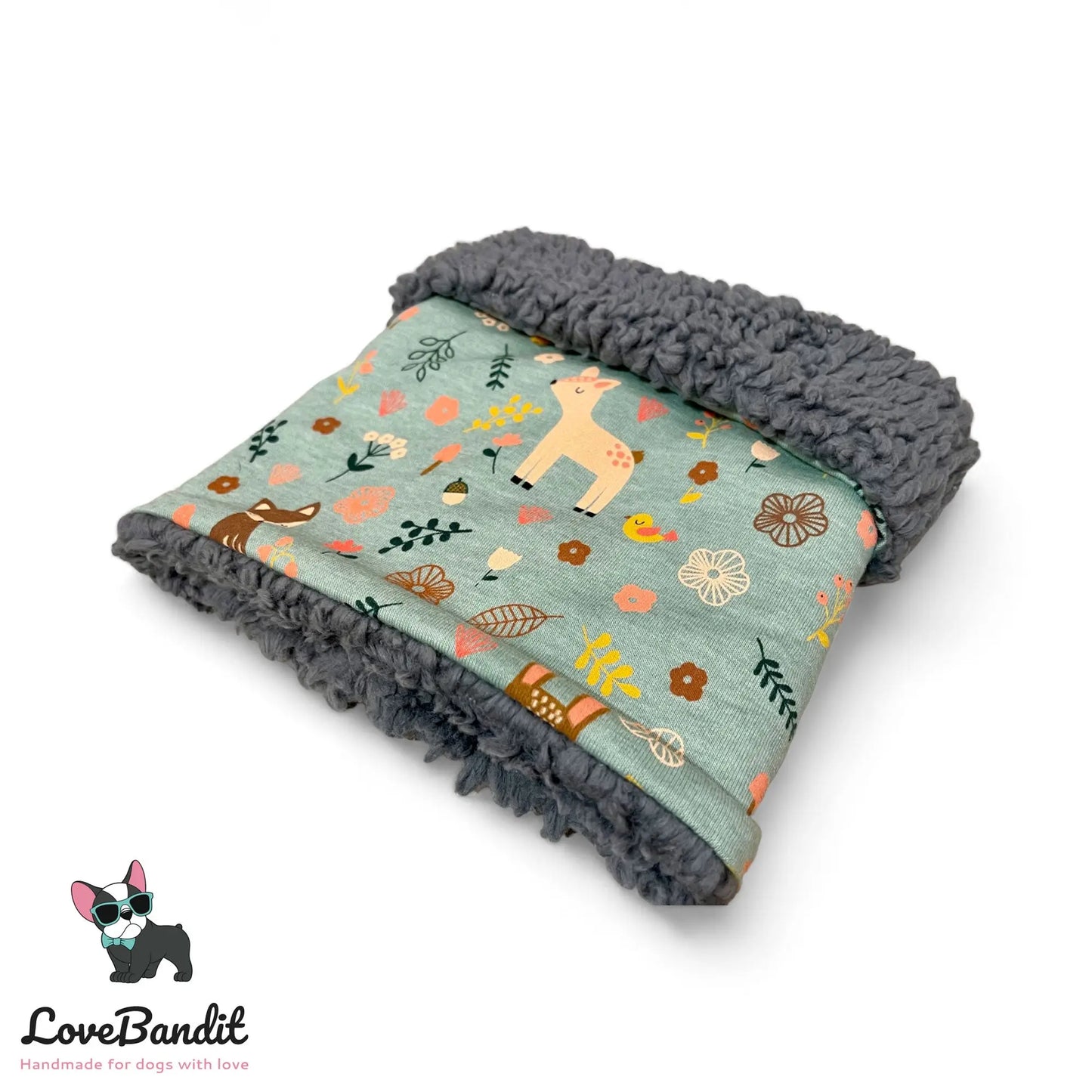 Hundeloop Hundeschal Waldtiere grün - LoveBandit