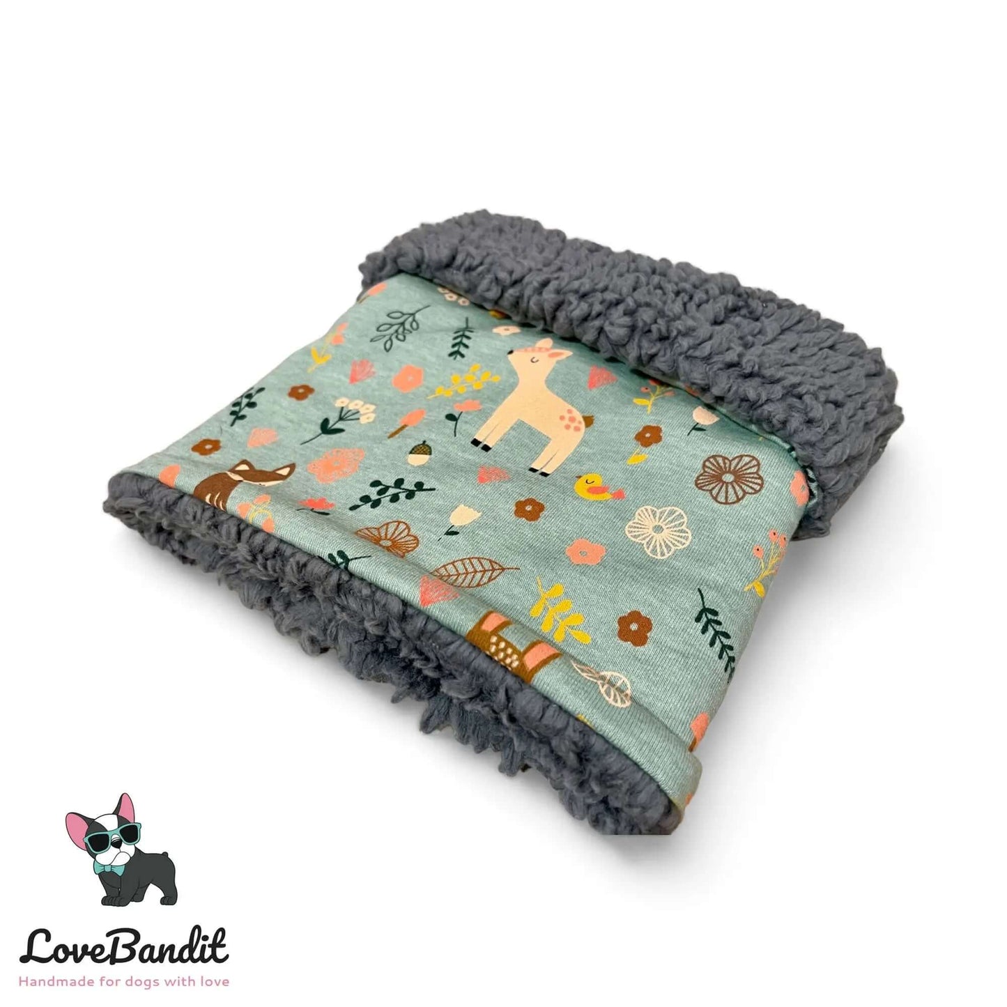 Hundeloop Hundeschal Waldtiere grün - LoveBandit