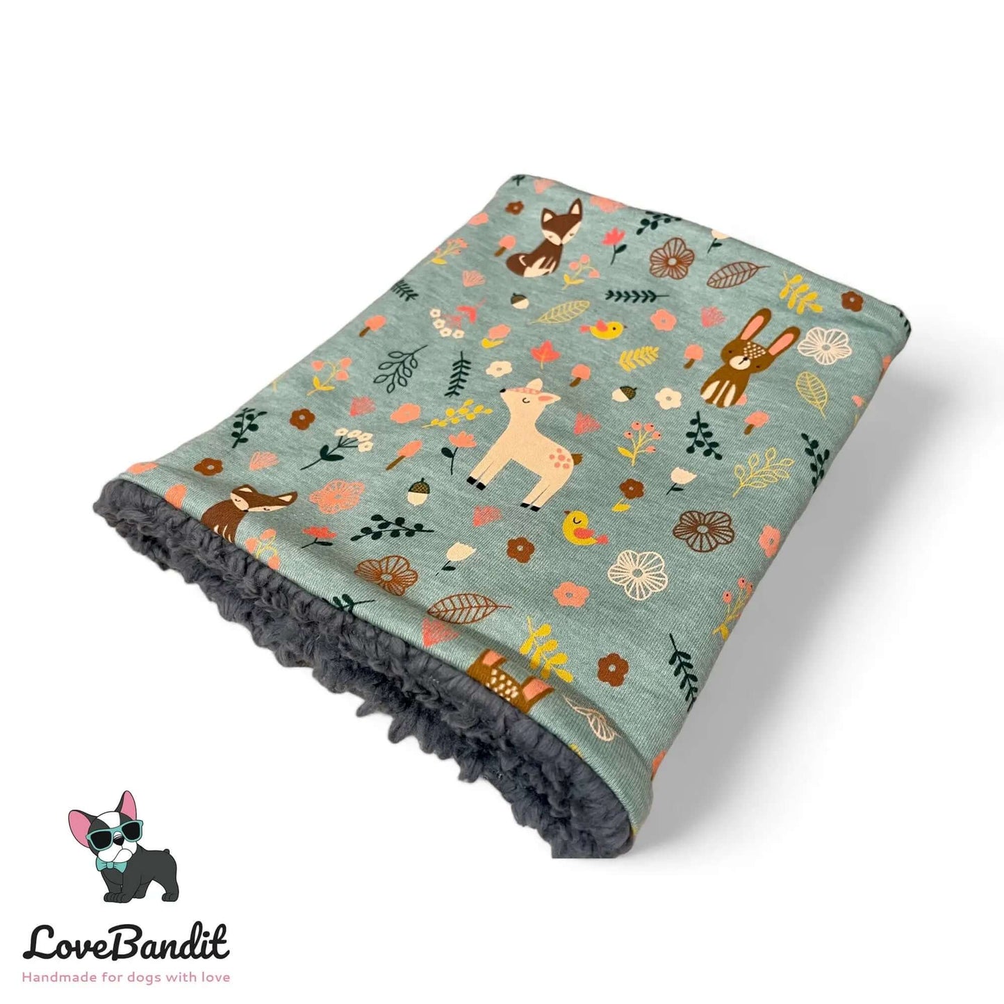 Hundeloop Hundeschal Waldtiere grün - LoveBandit