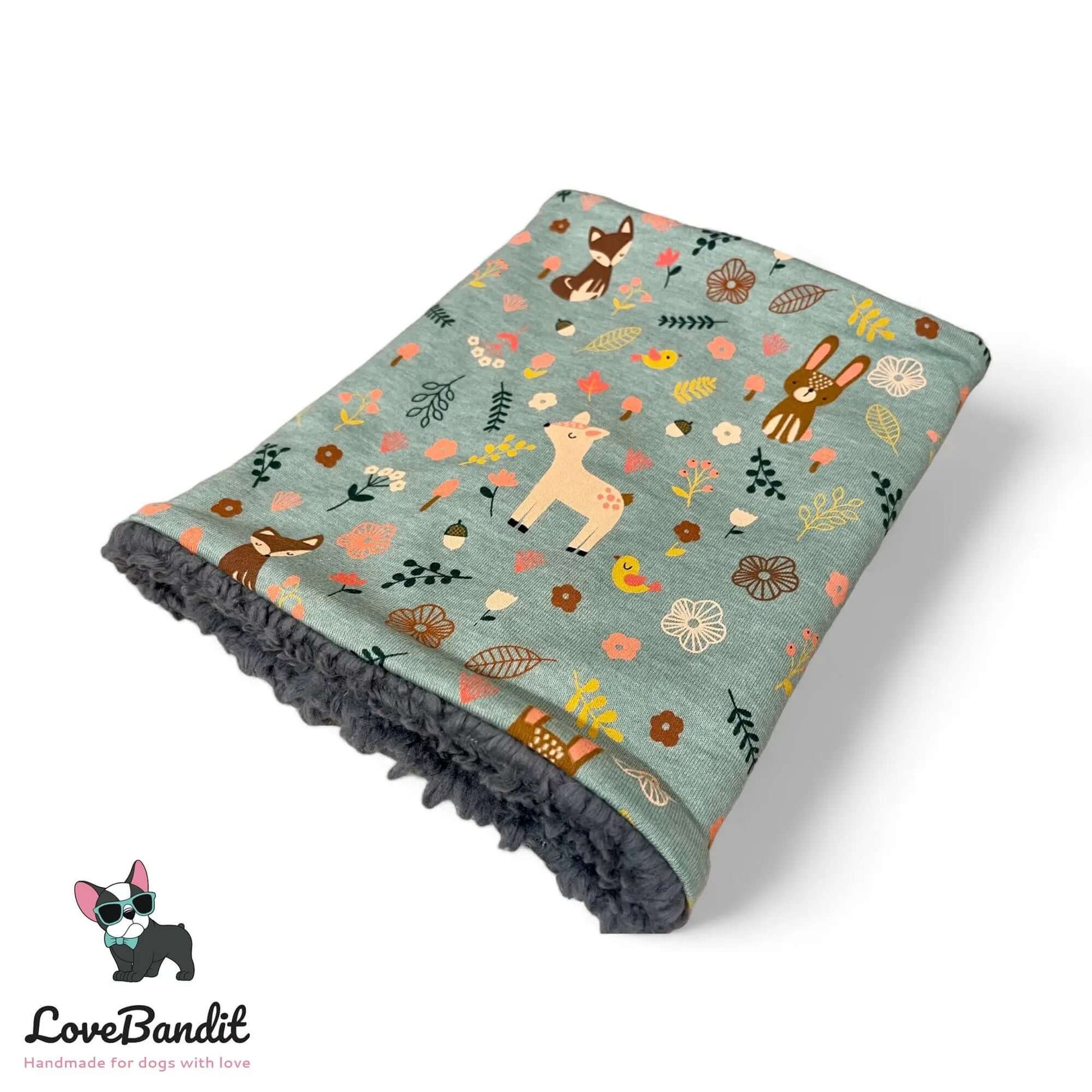 Hundeloop Hundeschal Waldtiere grün - LoveBandit