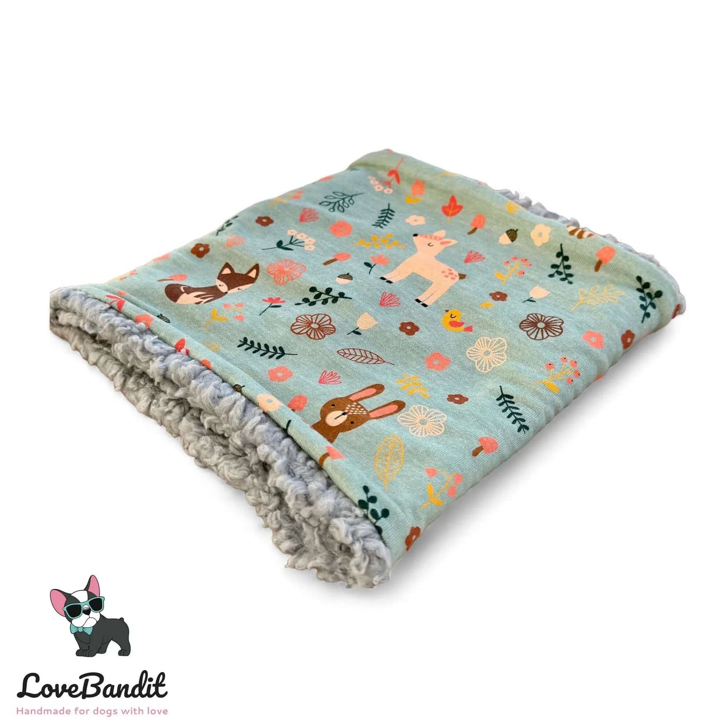 Hundeloop Hundeschal Waldtiere grün - LoveBandit