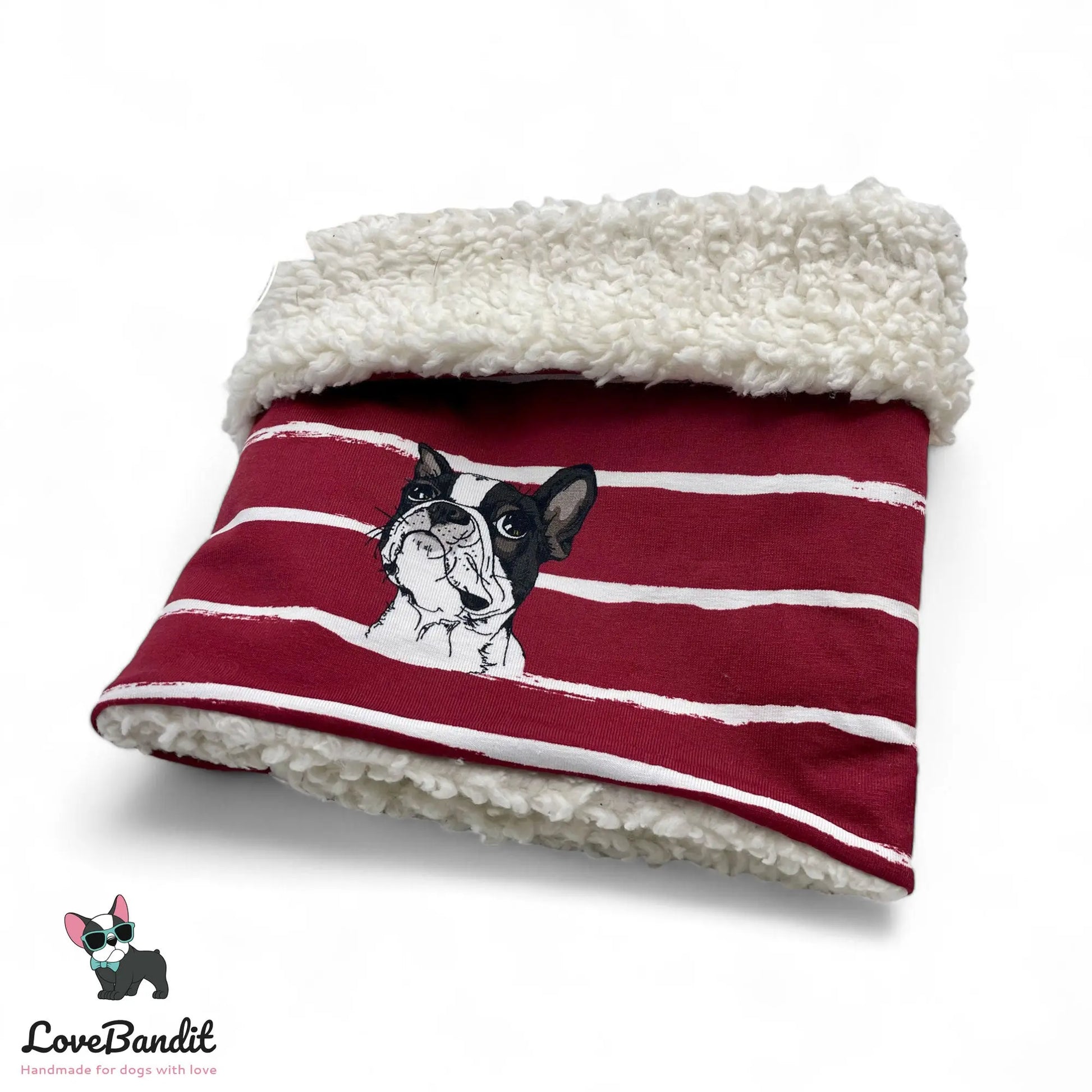 Hundeloop Hundeschal Boston Terrier rot - LoveBandit