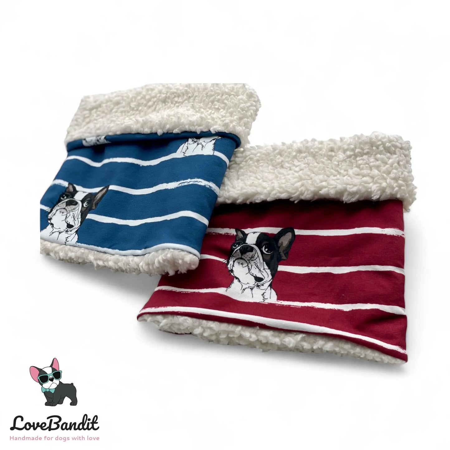 Hundeloop Hundeschal Boston Terrier rot - LoveBandit