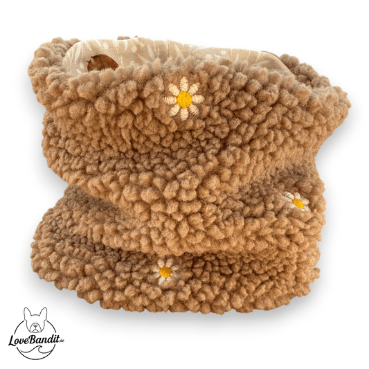 Hundeloop Hundeschal Teddy Gänsebluemchen beige