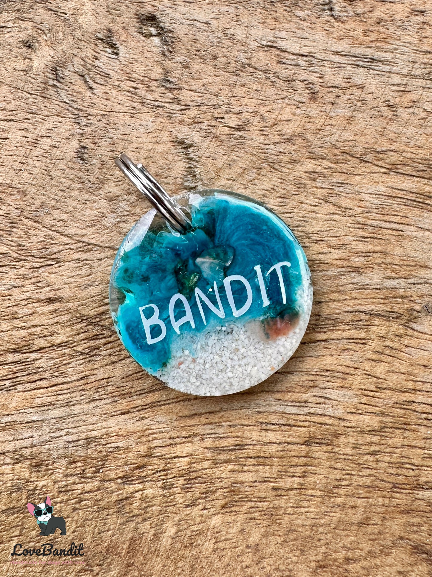 Besondere leichte Hundemarke Meer aus Resin Visitenkarte - LoveBandit