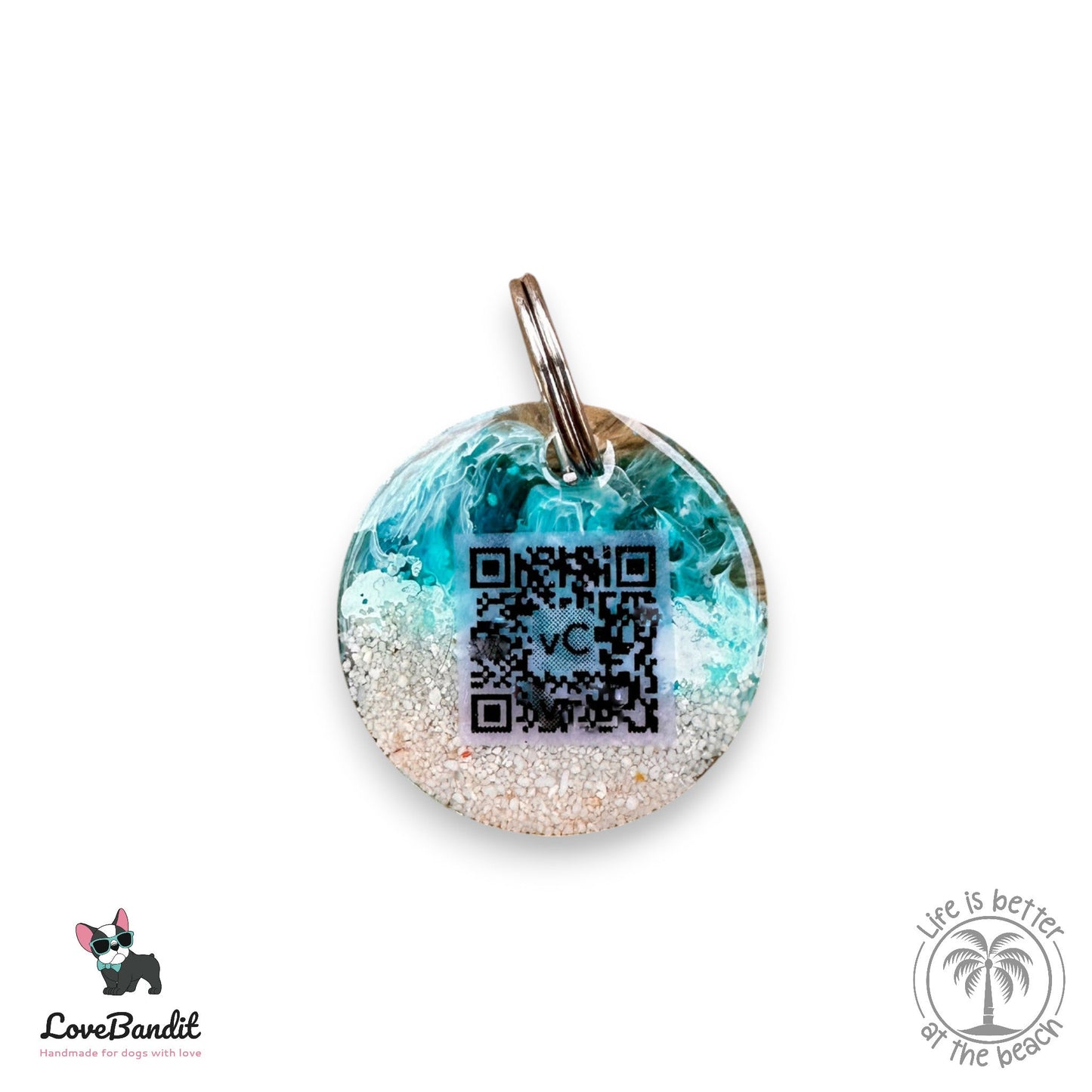 Besondere leichte Hundemarke Meer aus Resin Visitenkarte - LoveBandit