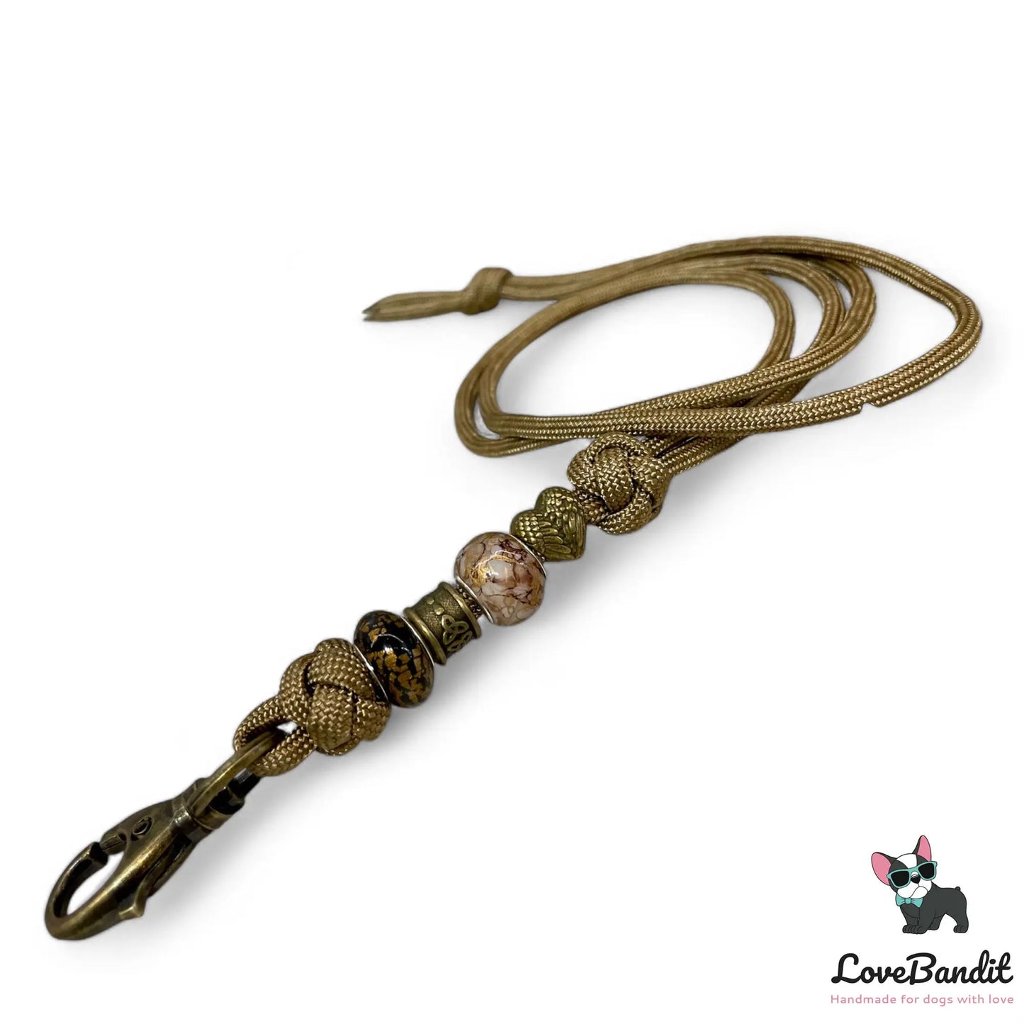 Hundepfeifenband Herz Bronze Braun - LoveBandit