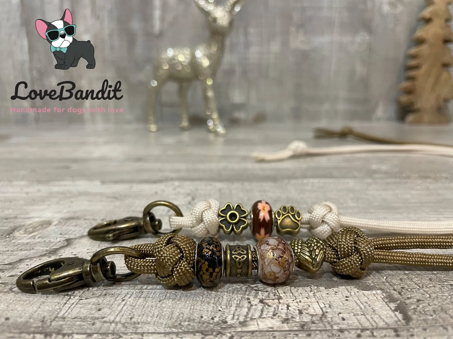 Hundepfeifenband Bronze Pfote Kleeblatt - LoveBandit