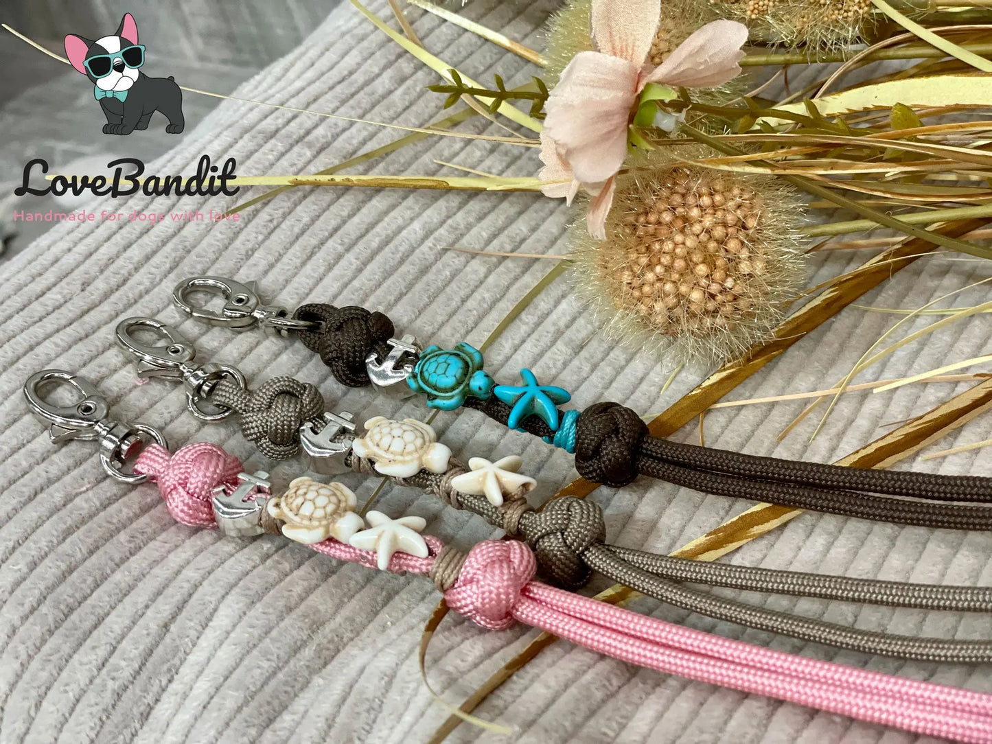 Hundepfeifenband Schildkröte Anker Seestern - LoveBandit