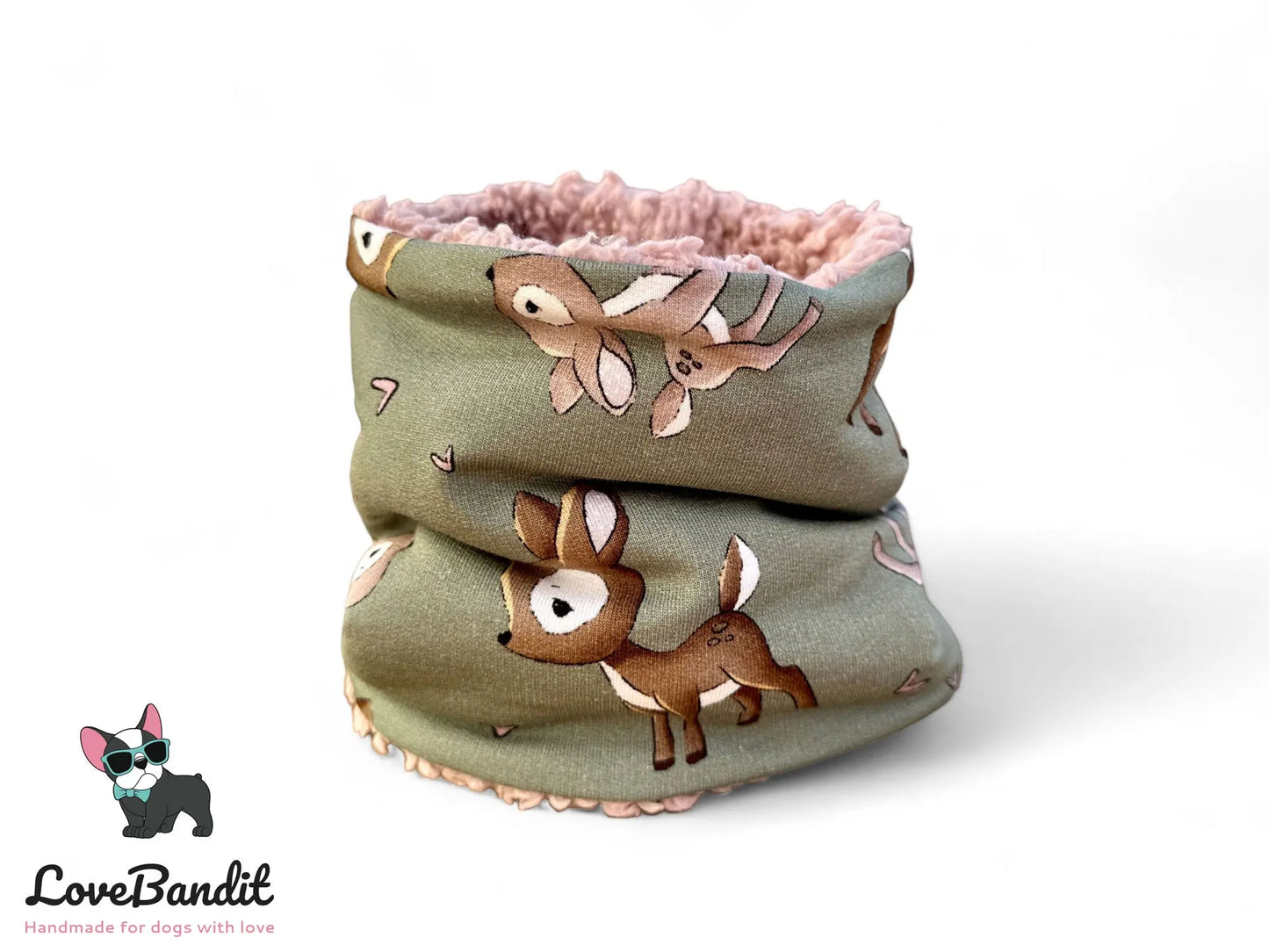 Hundeschal Hundeloop Reh Altgrün - LoveBandit