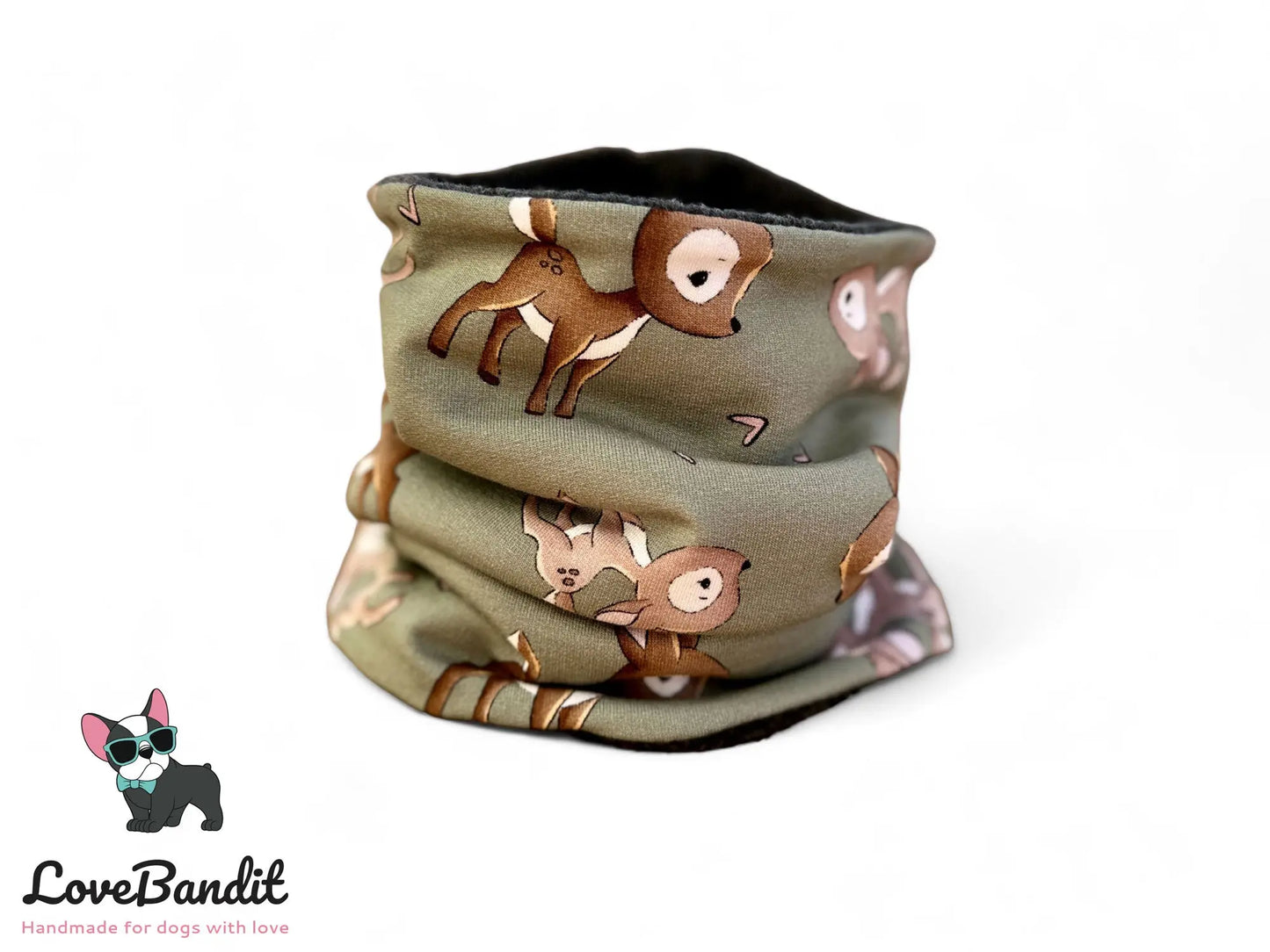 Hundeschal Hundeloop Reh Altgrün - LoveBandit