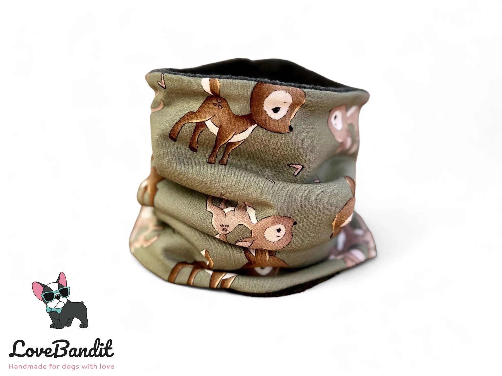 Hundeschal Hundeloop Reh Altgrün - LoveBandit