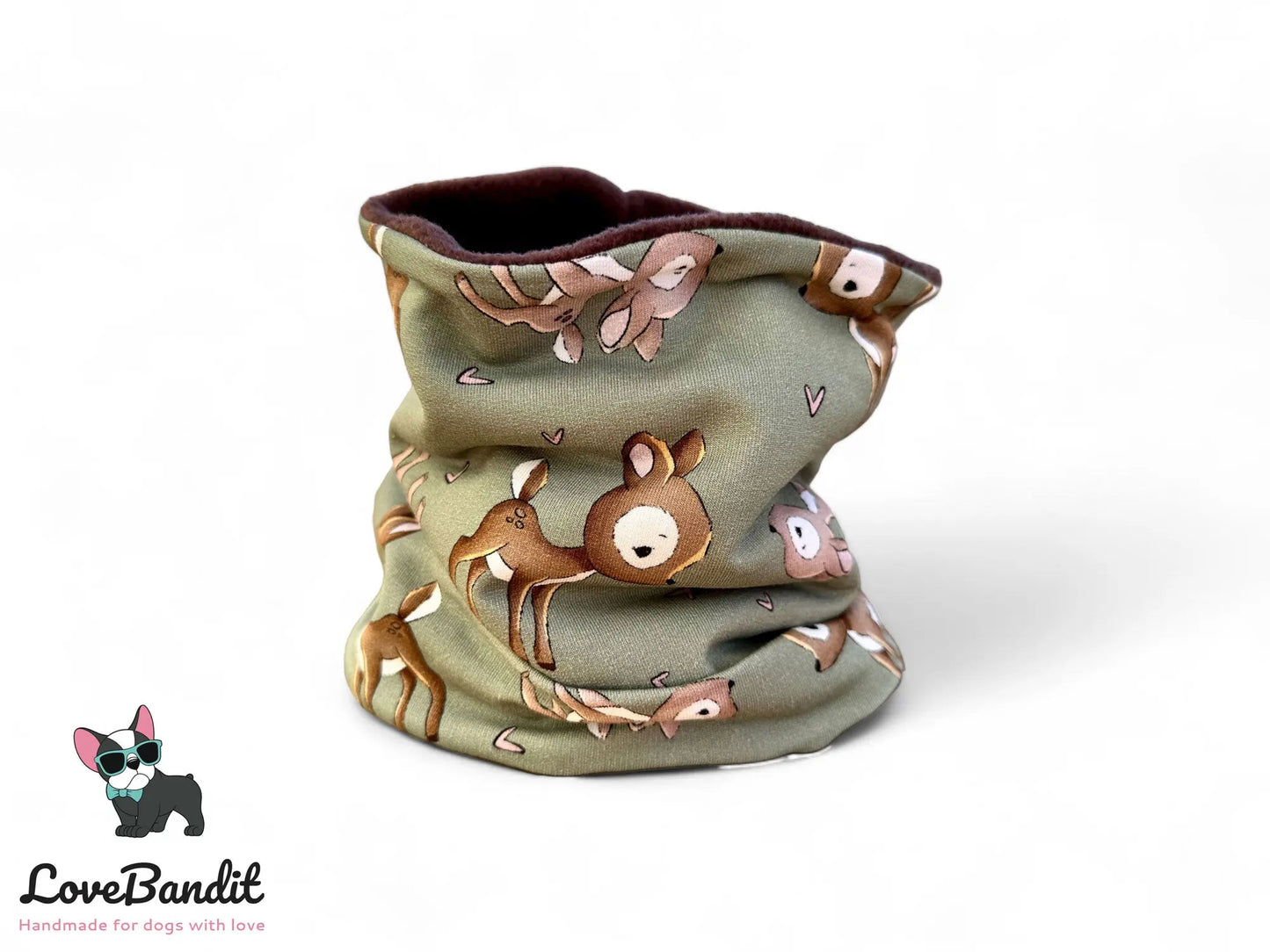 Hundeschal Hundeloop Reh Altgrün - LoveBandit