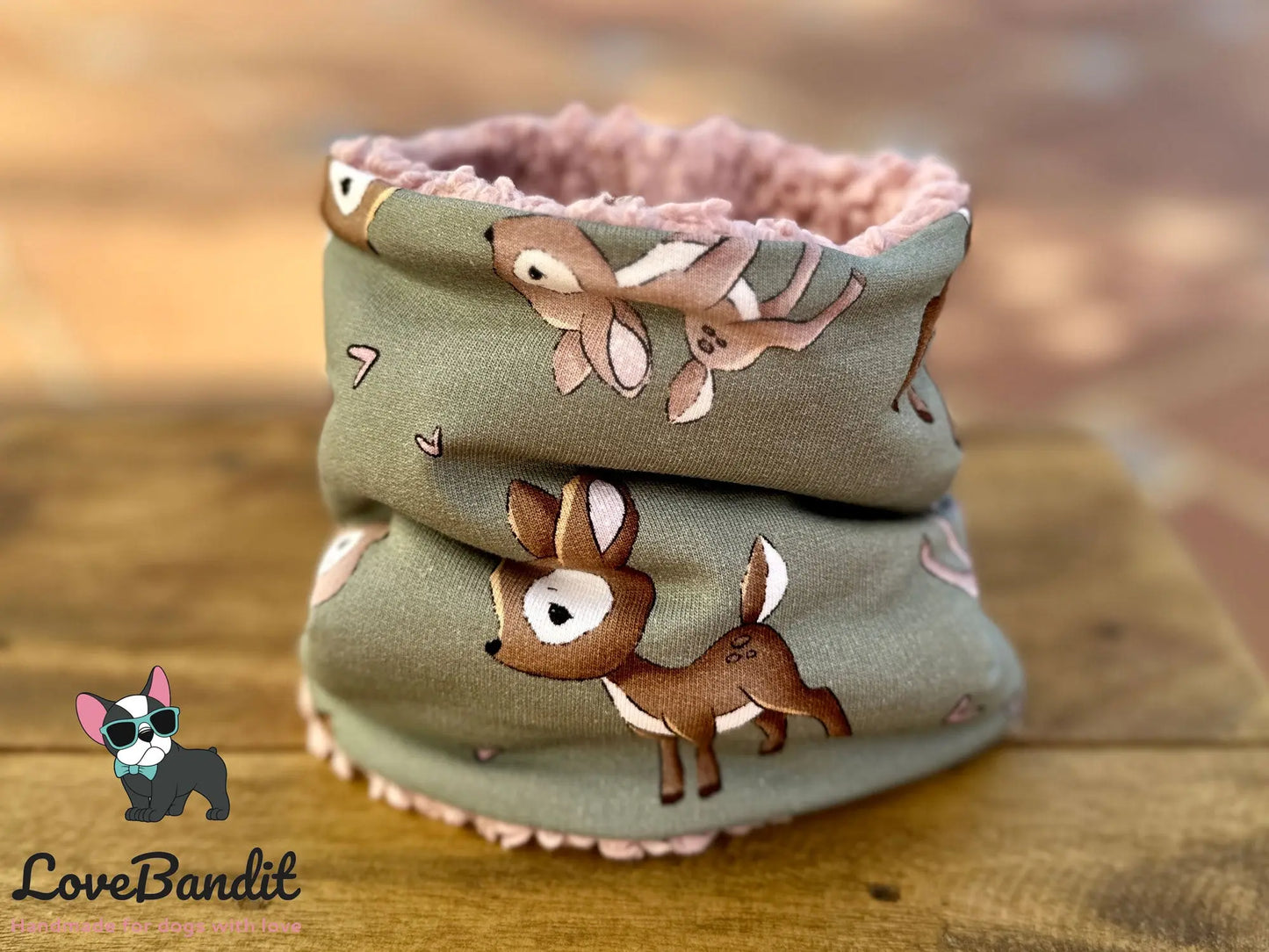 Hundeschal Hundeloop Reh Altgrün - LoveBandit