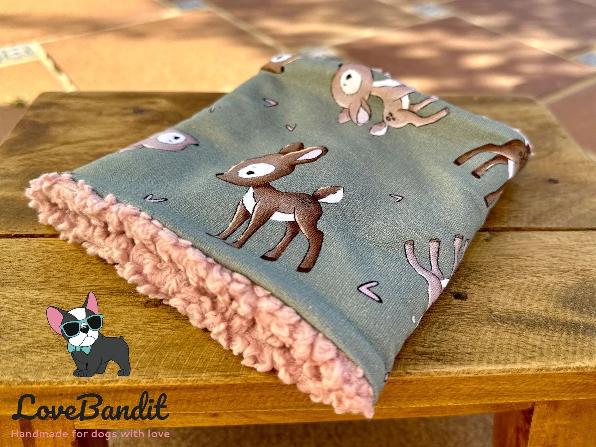 Hundeschal Hundeloop Reh Altgrün - LoveBandit