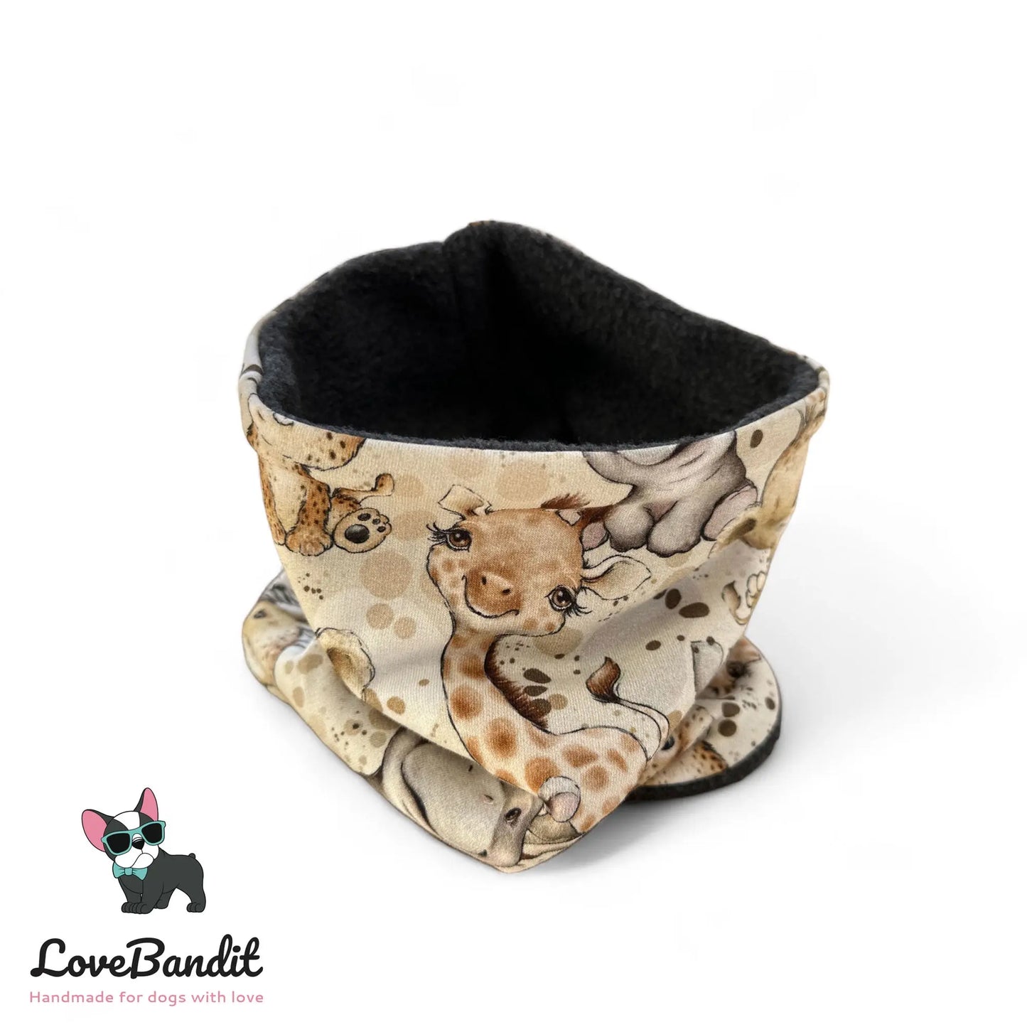 Hundeschal Hundeloop Tierkinder Afrika Beige - LoveBandit