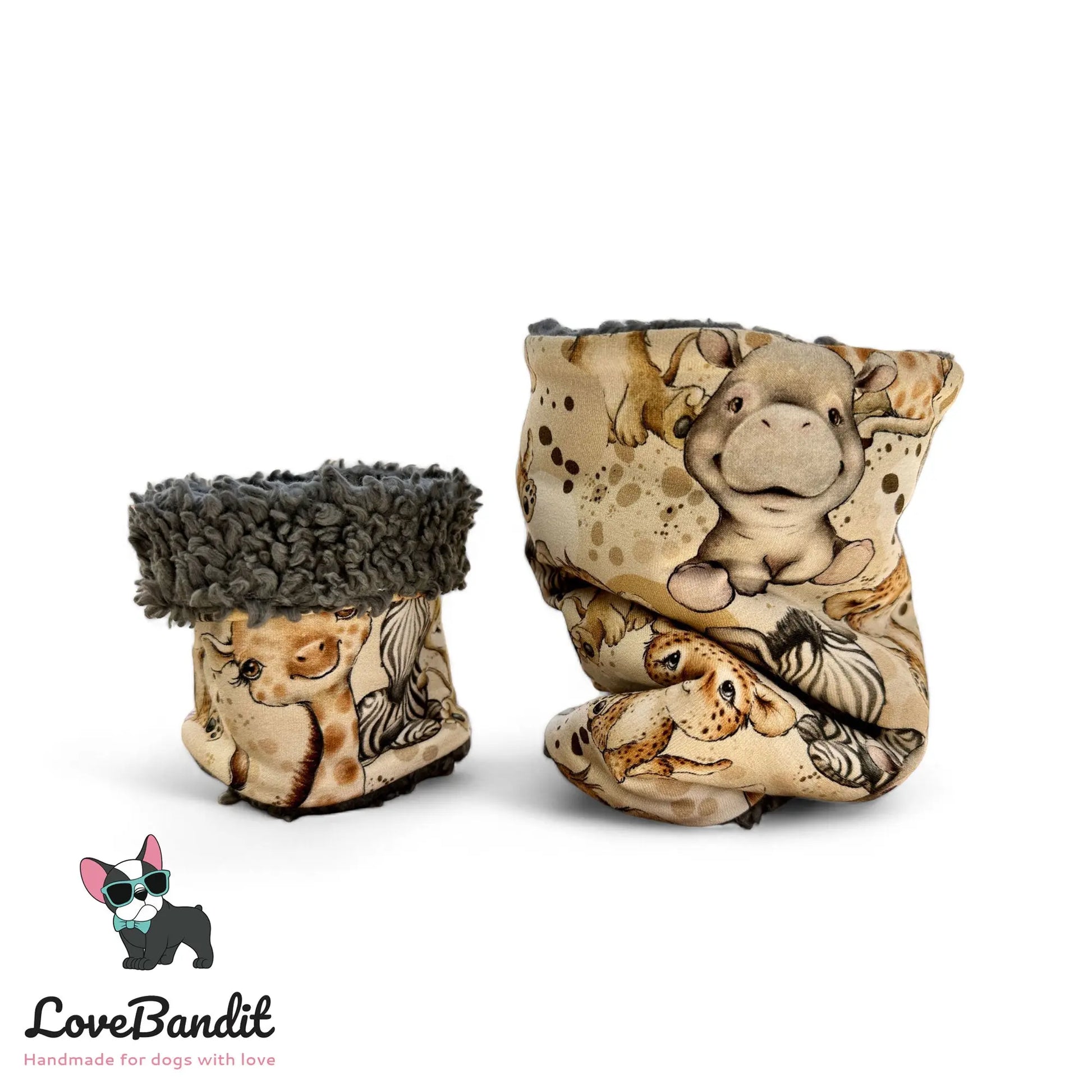 Hundeschal Hundeloop Tierkinder Afrika Beige - LoveBandit