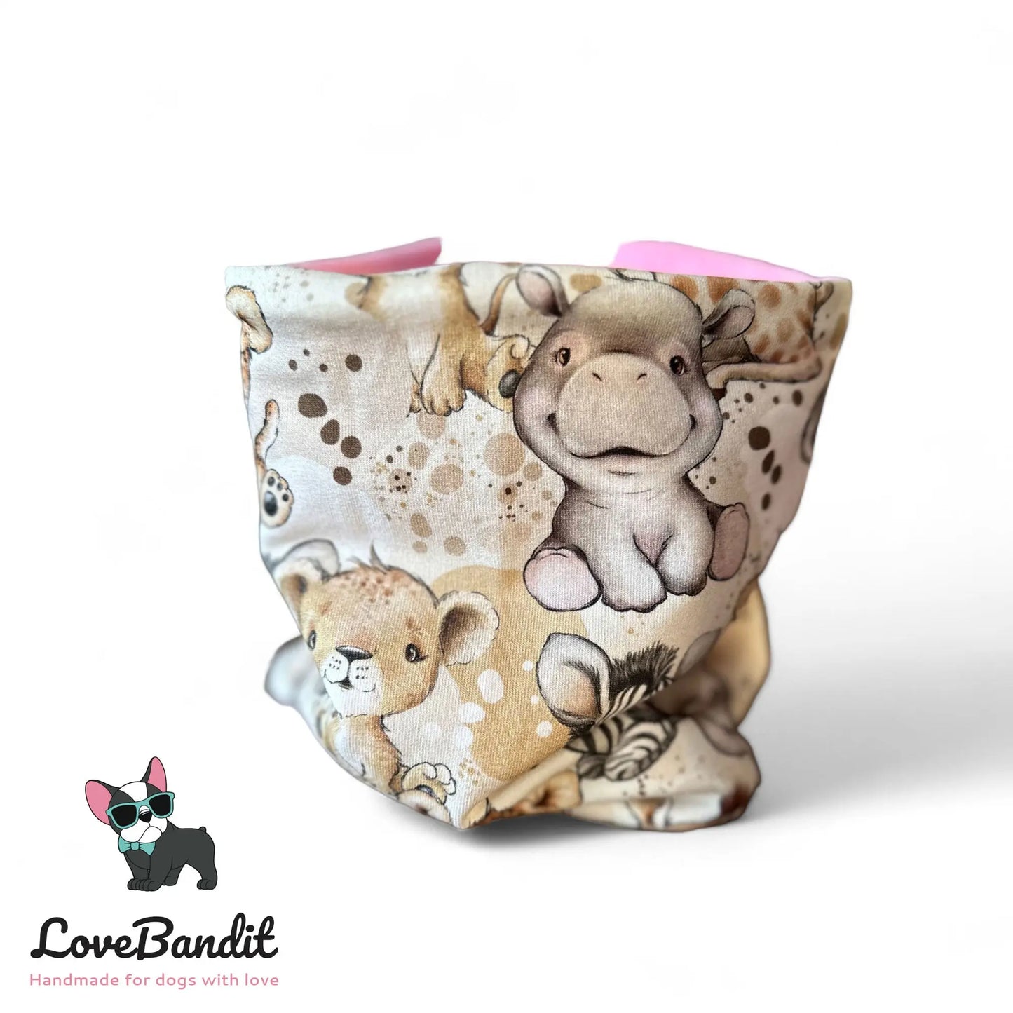 Hundeschal Hundeloop Tierkinder Afrika Beige - LoveBandit